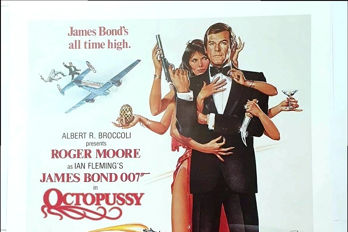 James Bond 007 Octopussy Vintage Poster A2 Size 1983 Film Memorabilia, изображение 2