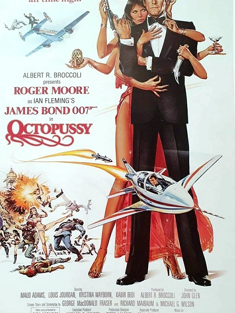 James Bond 007 Octopussy Vintage Poster A2 Size 1983 Film Memorabilia, изображение 4