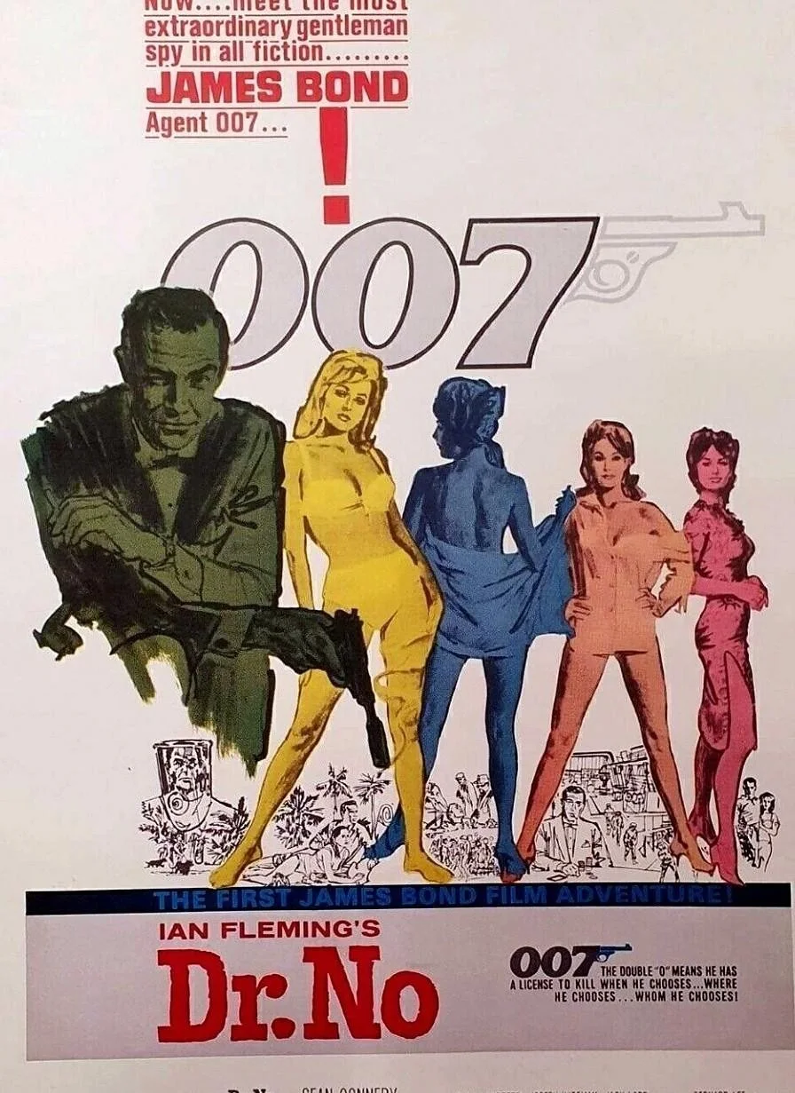 James Bond 007 Dr No Vintage Poster A2 Size 1962 Film Memorabilia, изображение 4