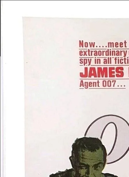 James Bond 007 Dr No Vintage Poster A2 Size 1962 Film Memorabilia, изображение 5