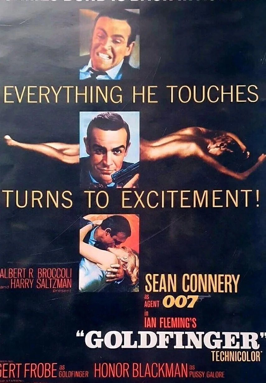 James Bond 007 Goldfinger Vintage Poster A2 Size 1964 Film Memorabilia, изображение 4