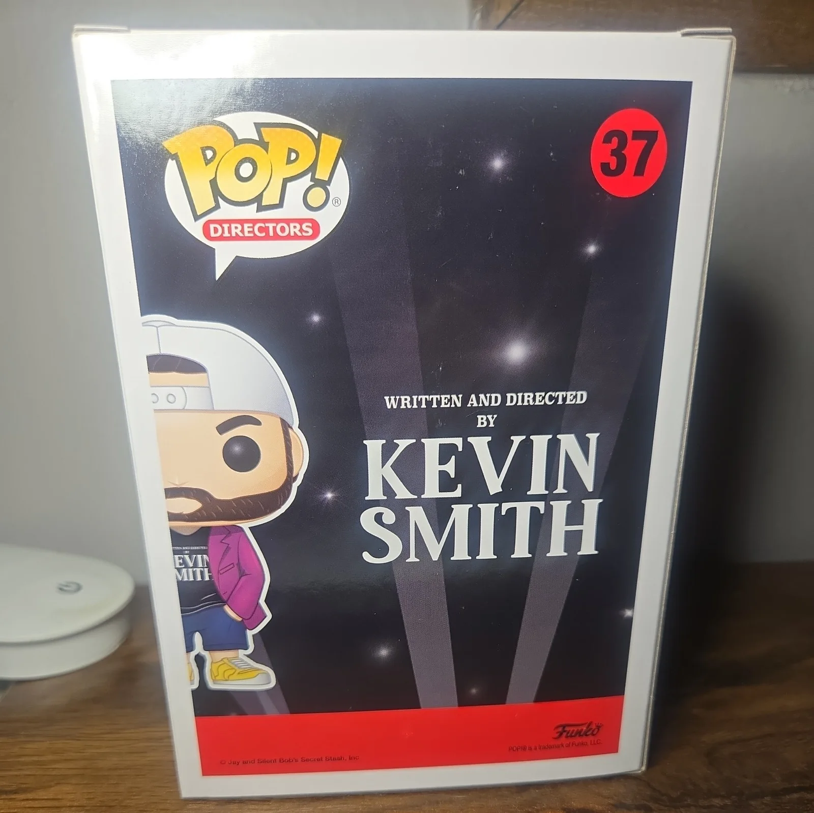 KEVIN SMITH — KEVIN SMITH SIGNED DIRECTOR POP FUNKO FIGURE CLERKS SILENT BOB AMAZON JSA COA, image 3