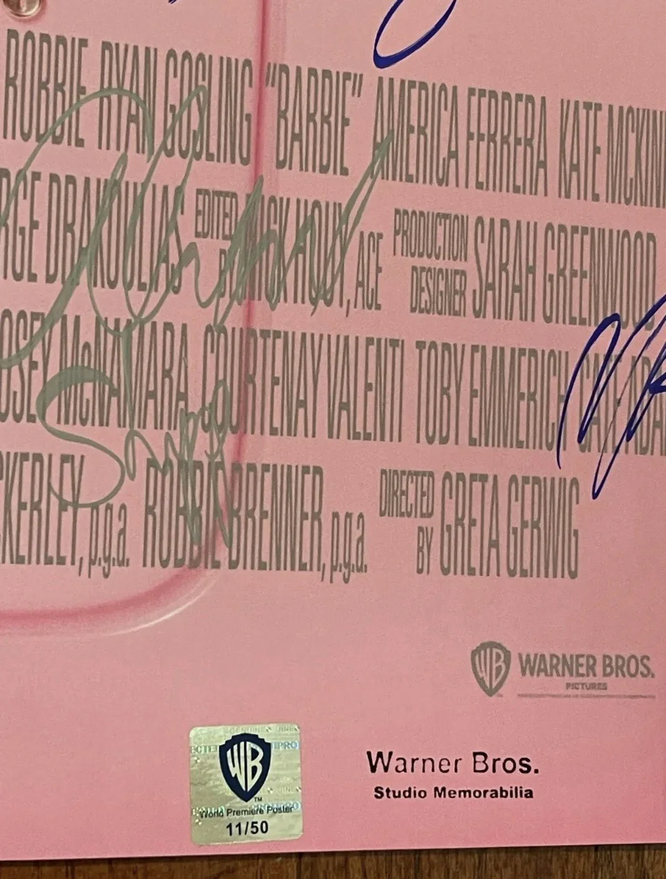 Barbie Movie Signed By Cast Poster, image 2