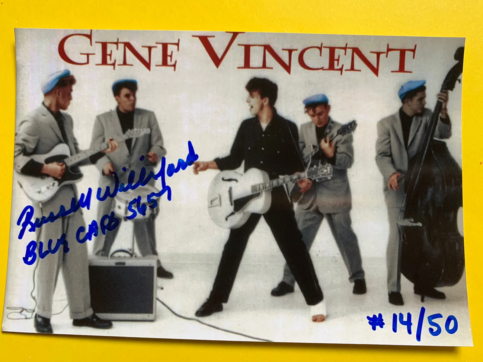 Russell Williford — 1957 Russell WILLIFORD SIGNED Gene Vincent Movie Photo Blue Caps Vintage #14/50
