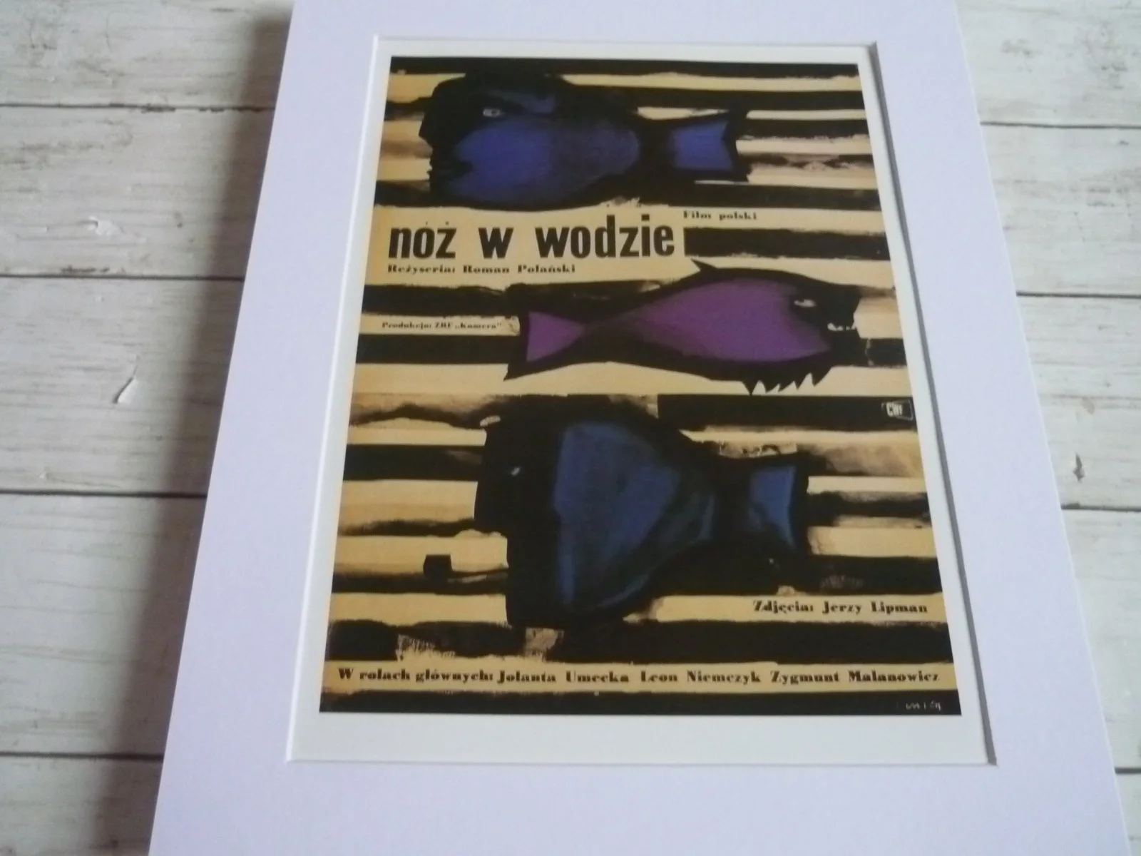 14x11 Framed mounted poster Film Knife in the Water Nóż w wodzie polish, изображение 2