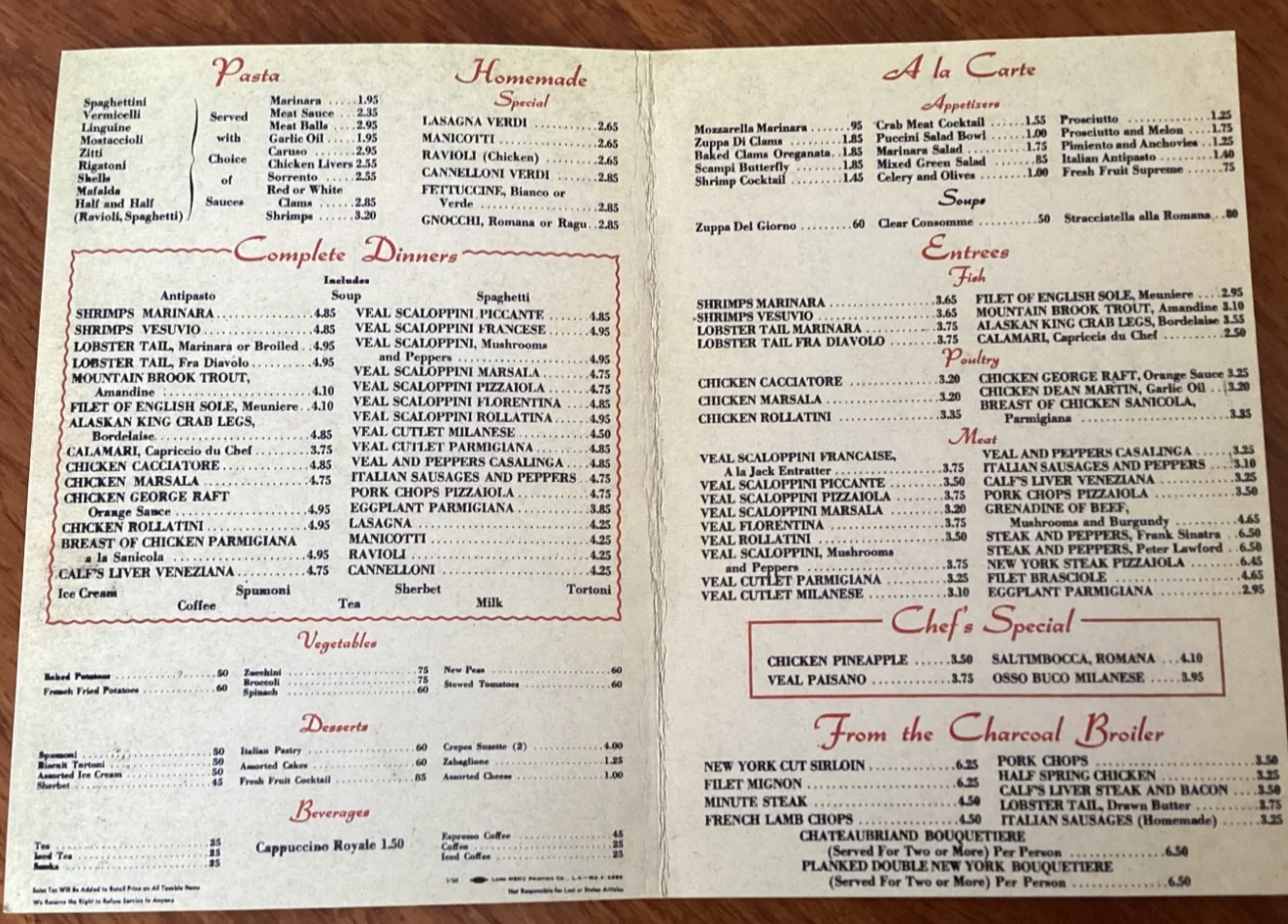 FRANK SINATRA PUCCINI RESTAURANT POSTCARD MENU PETER LAWFORD, image 5