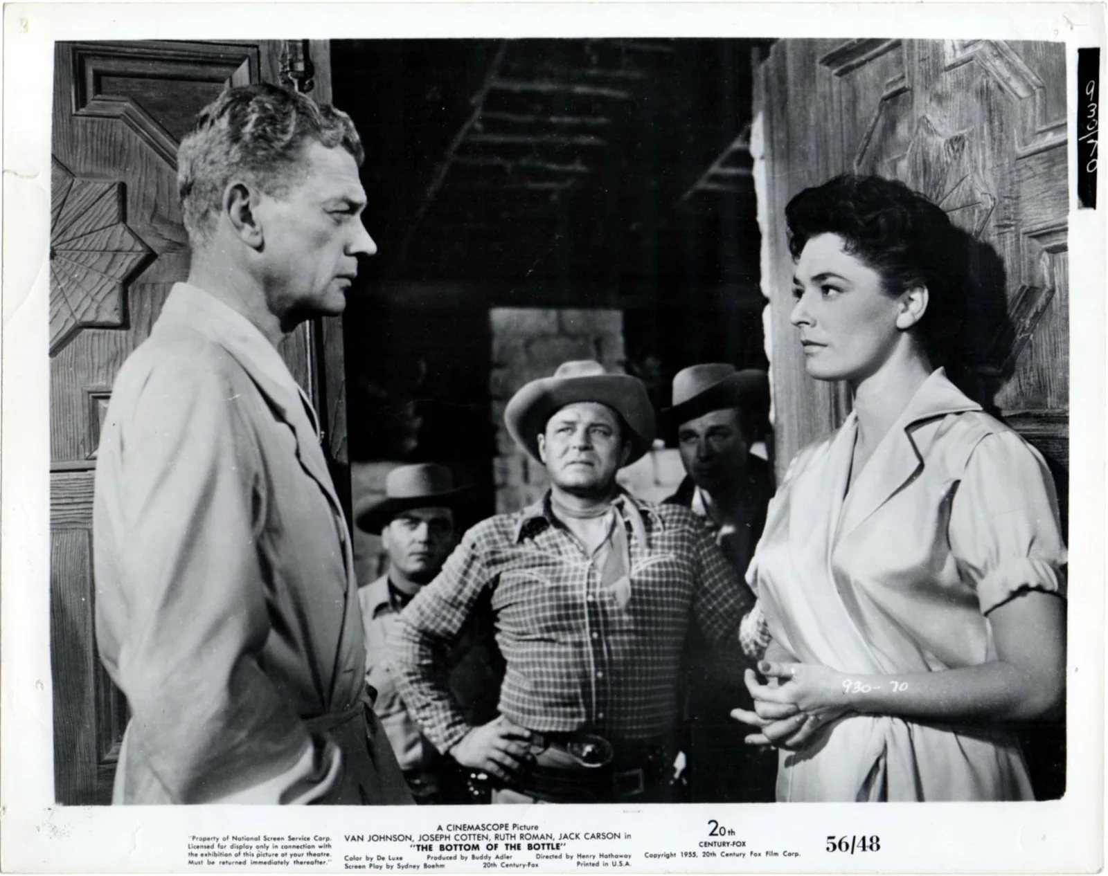 BOTTOM OF THE BOTTLE 1956 Van Johnson, Joseph Cotten, Ruth Roman 12 STILLS, изображение 2