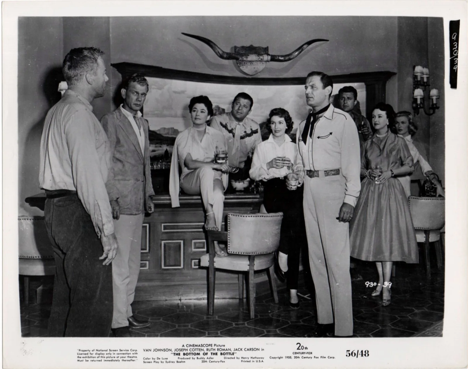 BOTTOM OF THE BOTTLE 1956 Van Johnson, Joseph Cotten, Ruth Roman 12 STILLS, изображение 5