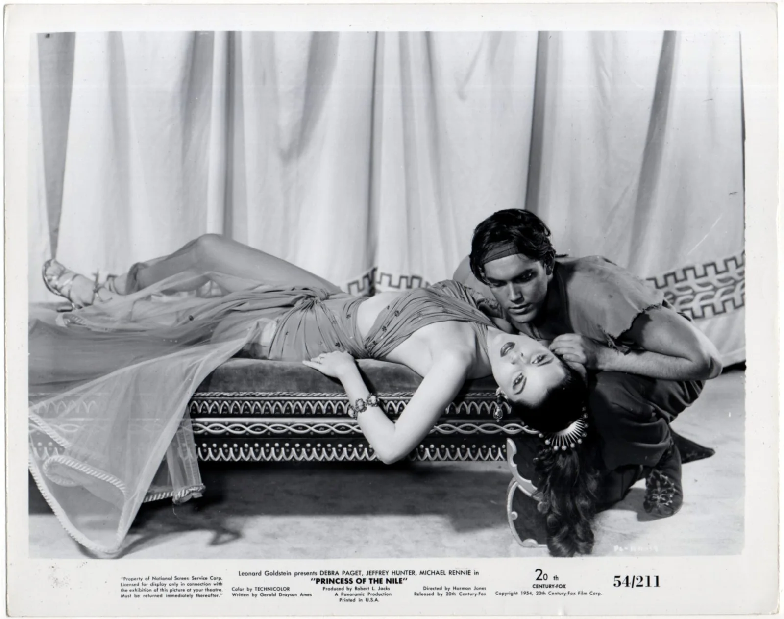 PRINCESS OF THE NILE 1954 Michael Rennie, Debra Paget, Jeffrey Hunter 5 STILLS, изображение 3
