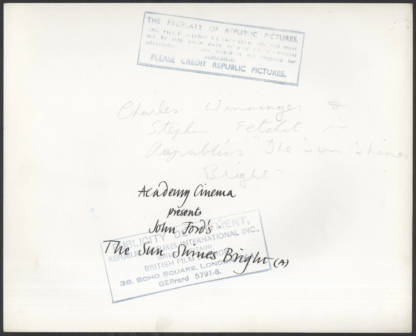 SUN SHINES BRIGHT 1953 Charles Winninger, Stepin Fetchit 3 10x8 STILLS, изображение 2