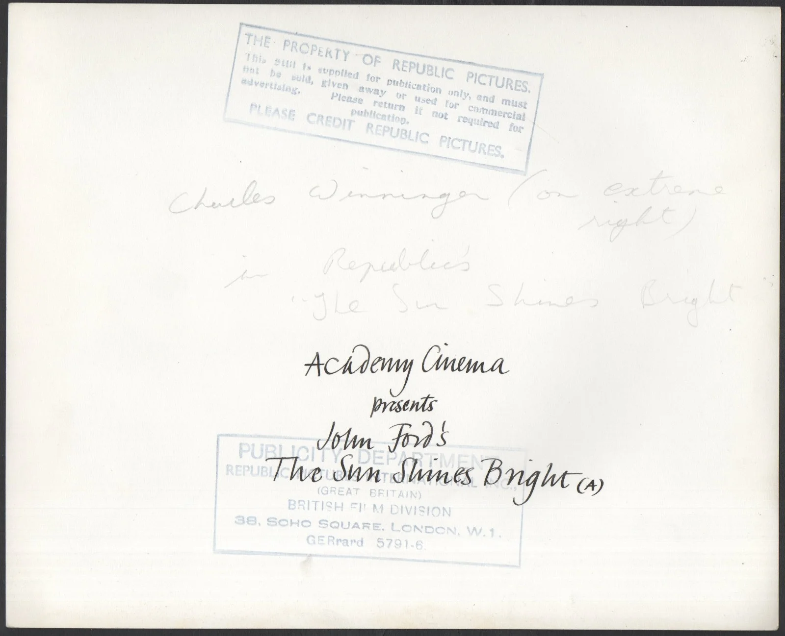 SUN SHINES BRIGHT 1953 Charles Winninger, Stepin Fetchit 3 10x8 STILLS, изображение 4