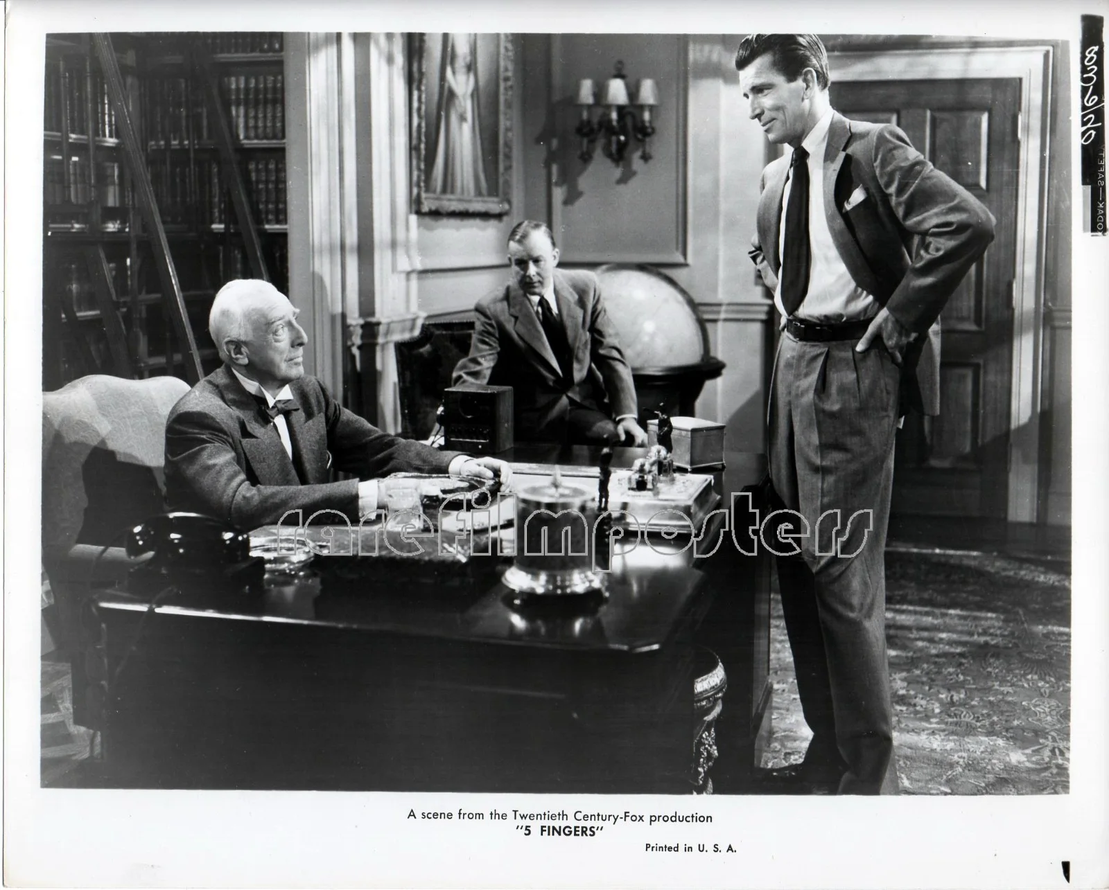FIVE FINGERS 1952 James Mason, Danielle Darrieux, Michael Rennie 12 STILLS, image 5