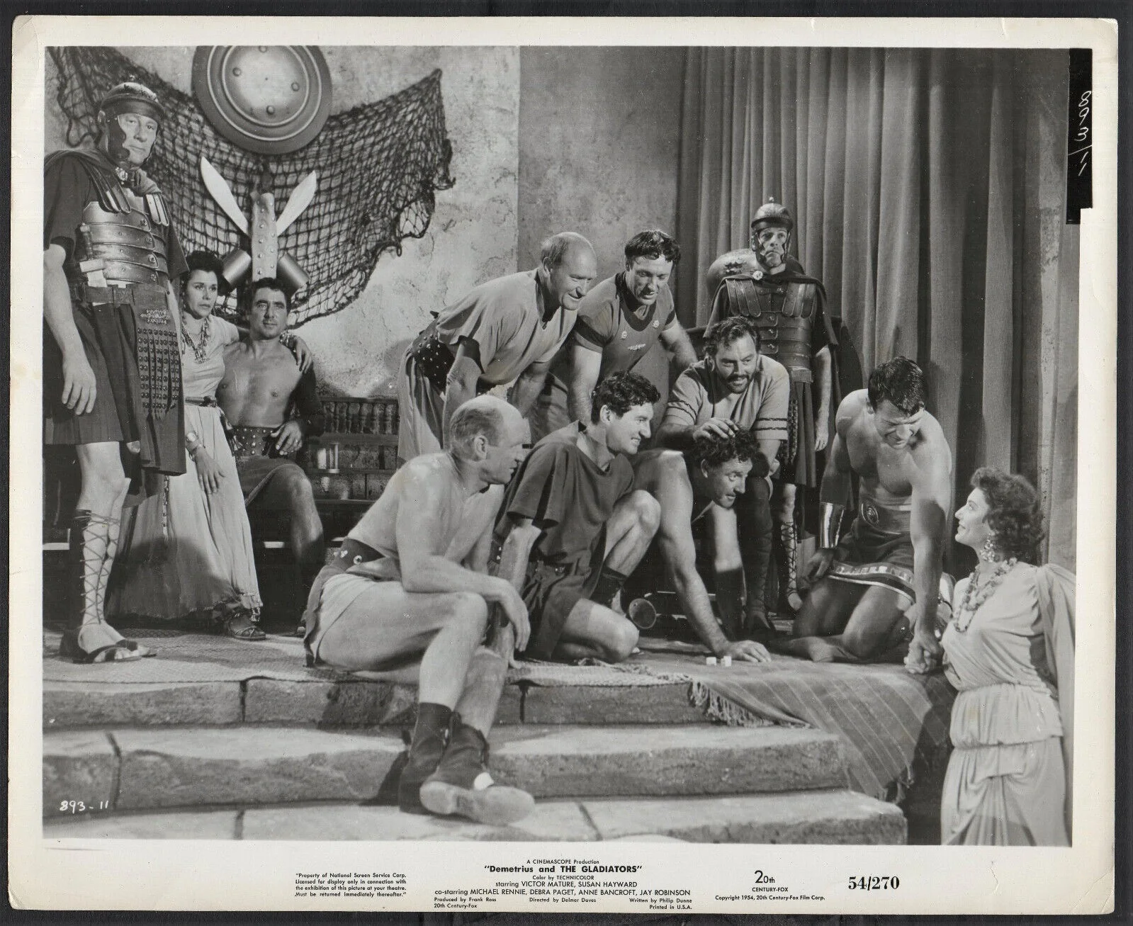 DEMETRIUS AND THE GLADIATORS 1954 Victor Mature, Debra Paget 5 10x8 STILLS, изображение 3