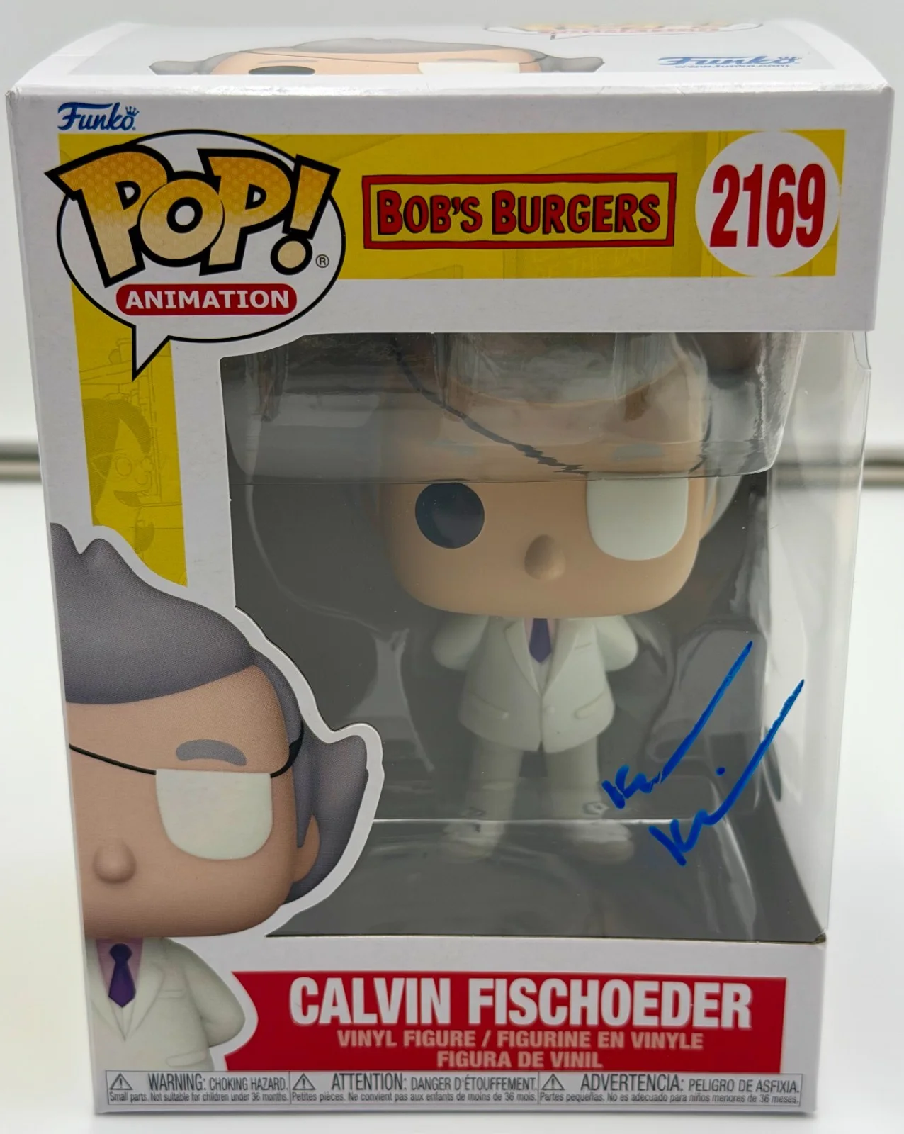 Kevin Kline — Kevin Kline Signed Calvin Fischoeder Funko Pop Bob's Burgers TSA COA w/protector