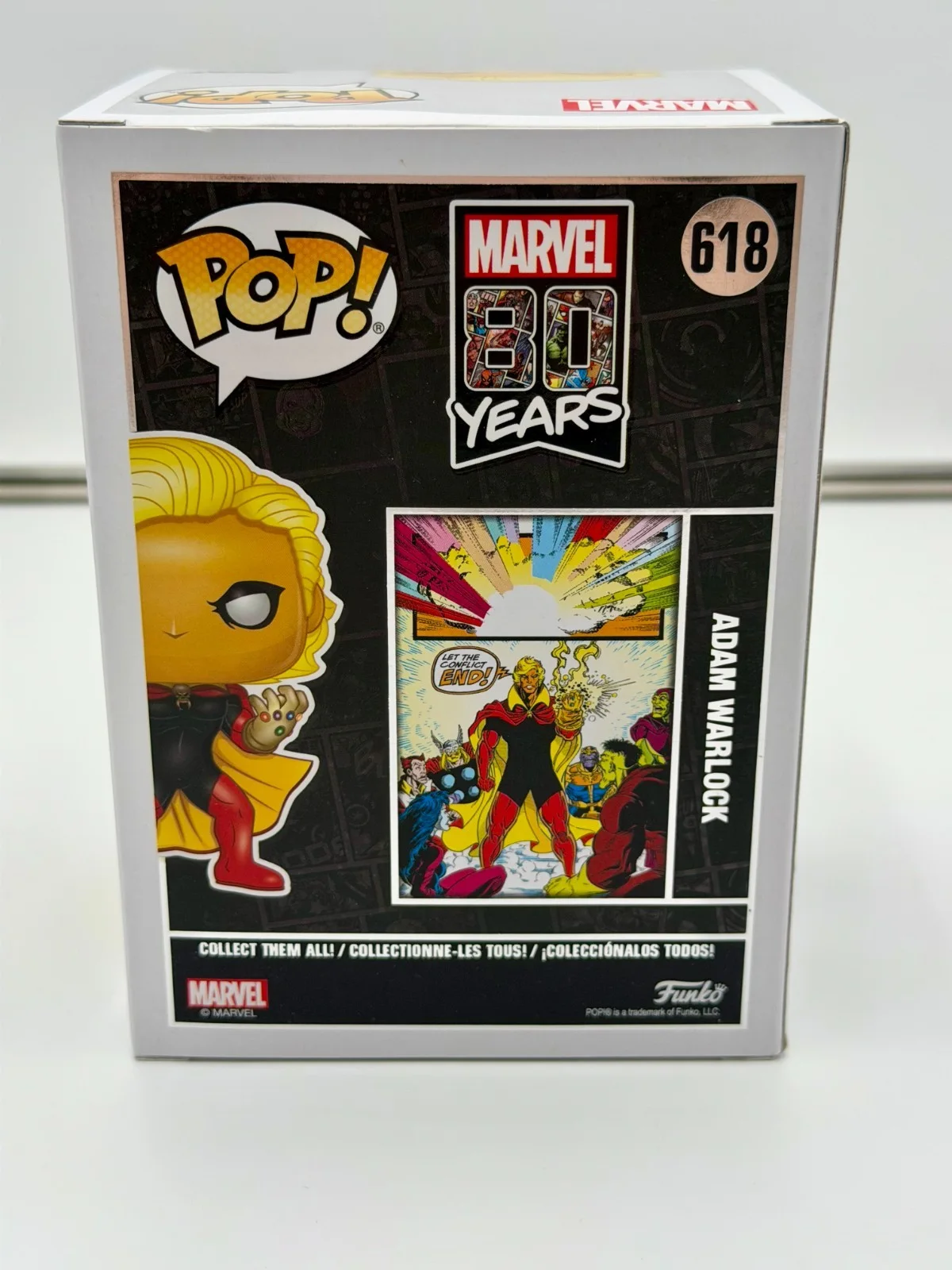 Will Poulter — Will Poulter Signed Adam Warlock Funko Pop Marvel GOTG #618 PC COA w/protector, image 4