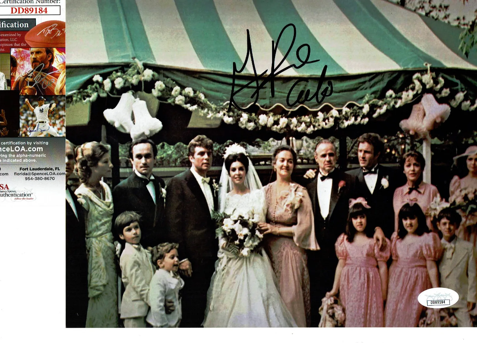 Gianni Russo — Godfather Gianni Russo (Carlo) autographed wedding 8x10 photo JSA Certified