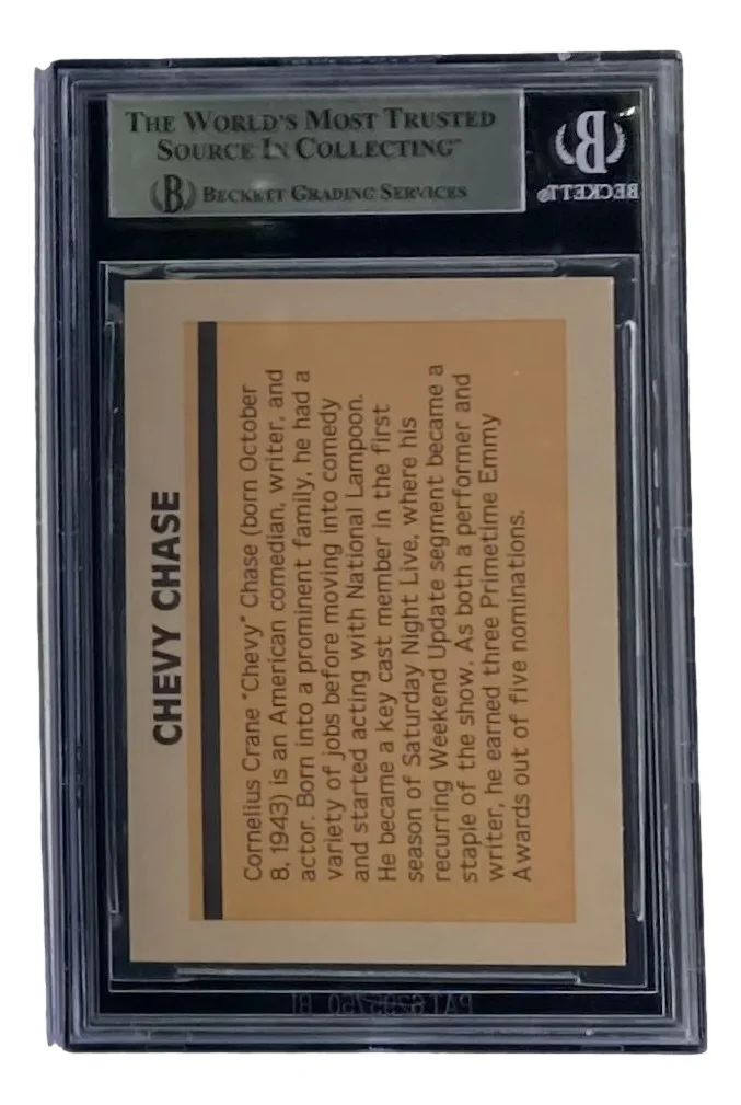 Chevy Chase — Chevy Chase Signed Slabbed Saturday Night Live Weekend Update Trading Card BAS, image 2
