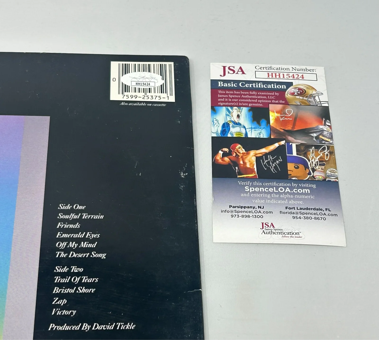 Eric Johnson signed Tones Album JSA COA, image 3