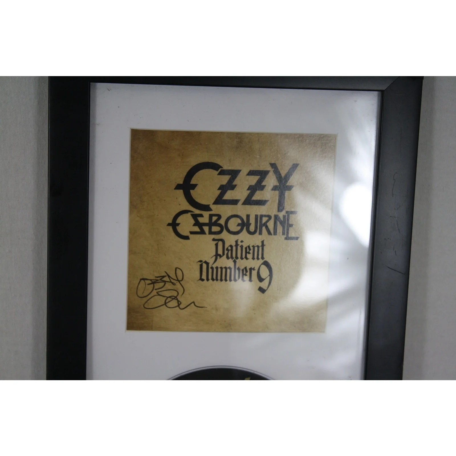 Ozzy Osbourne Autographed CD Patient Number Nine Framed Auto Authentic, image 2