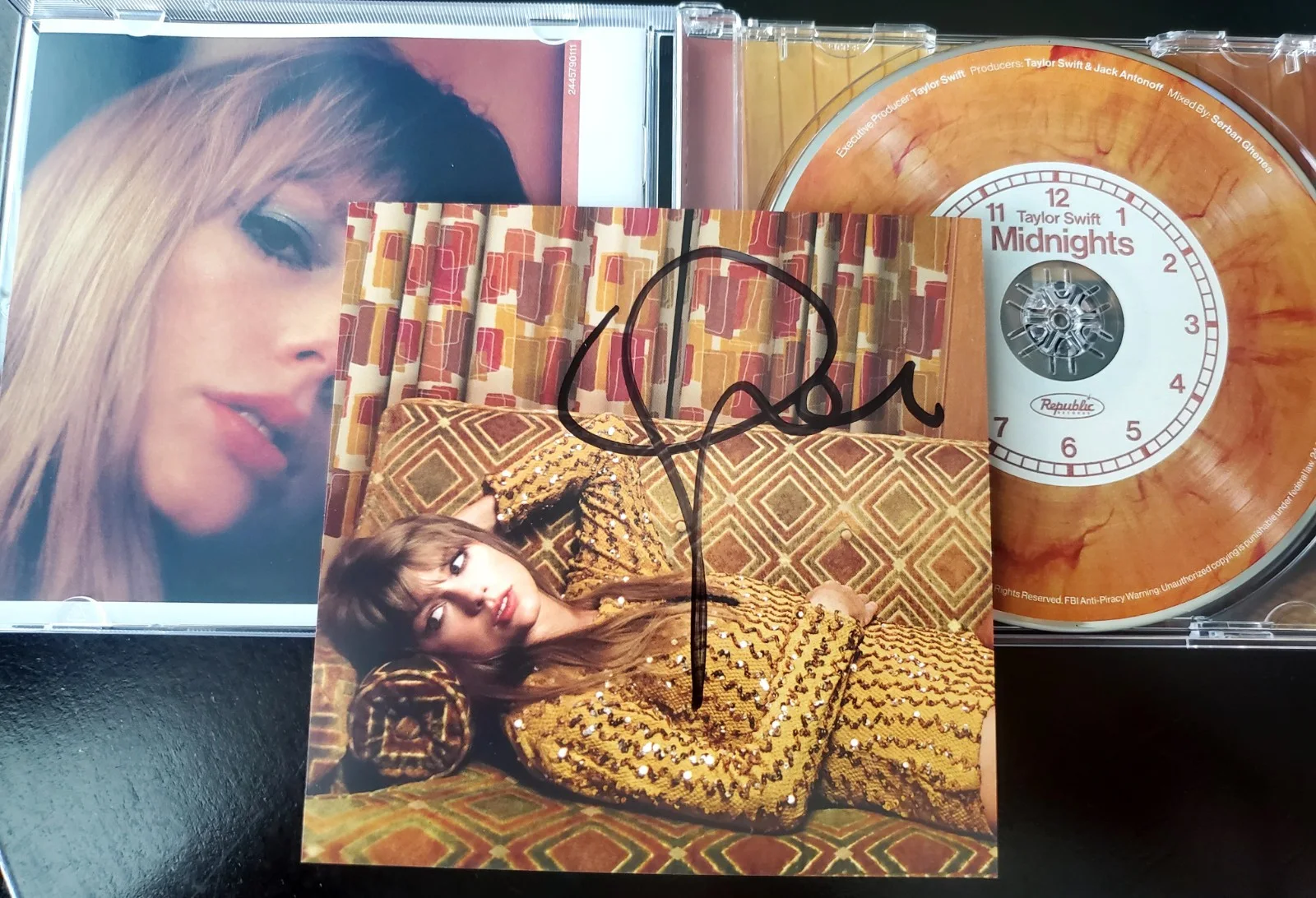 Taylor Swift Signed Midnights Blood Moon Cd, image 2