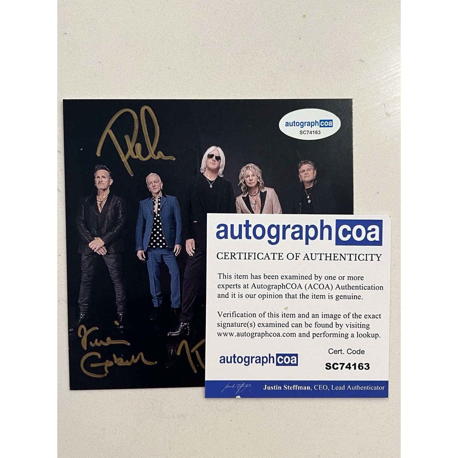 Def Leppard SIGNED Drastic Symphonies CD Autographed ACOA Authenticated #9, image 5