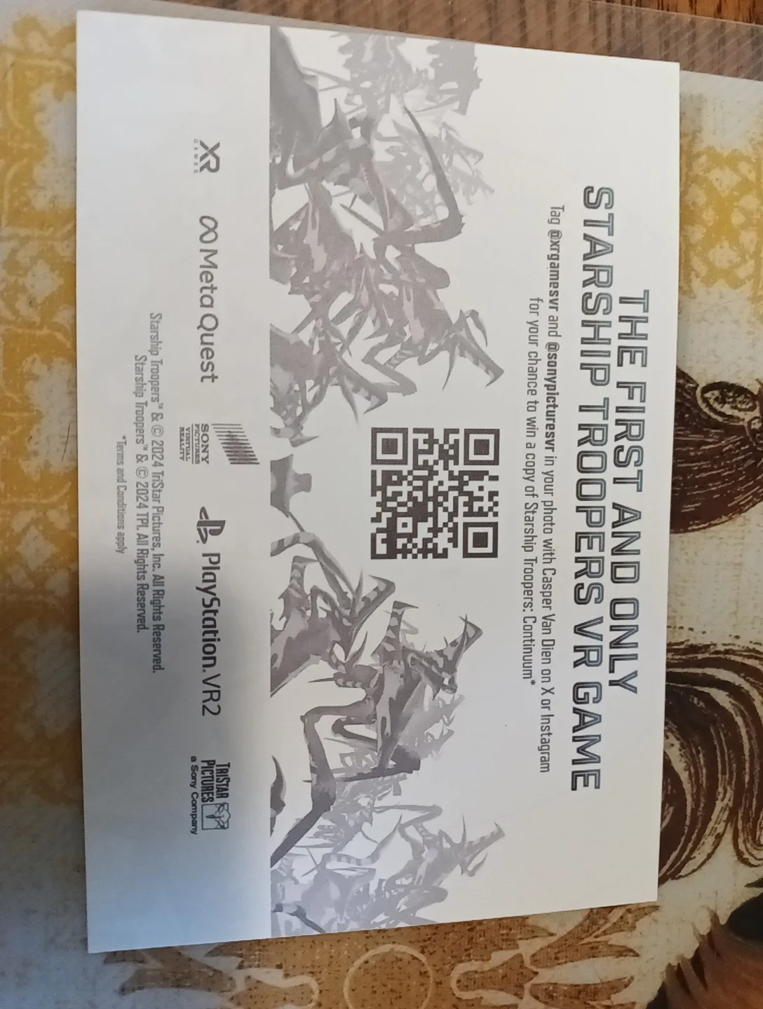 Starship Troopers Continuum Flyer Autographed By Casper Van Dien, image 2