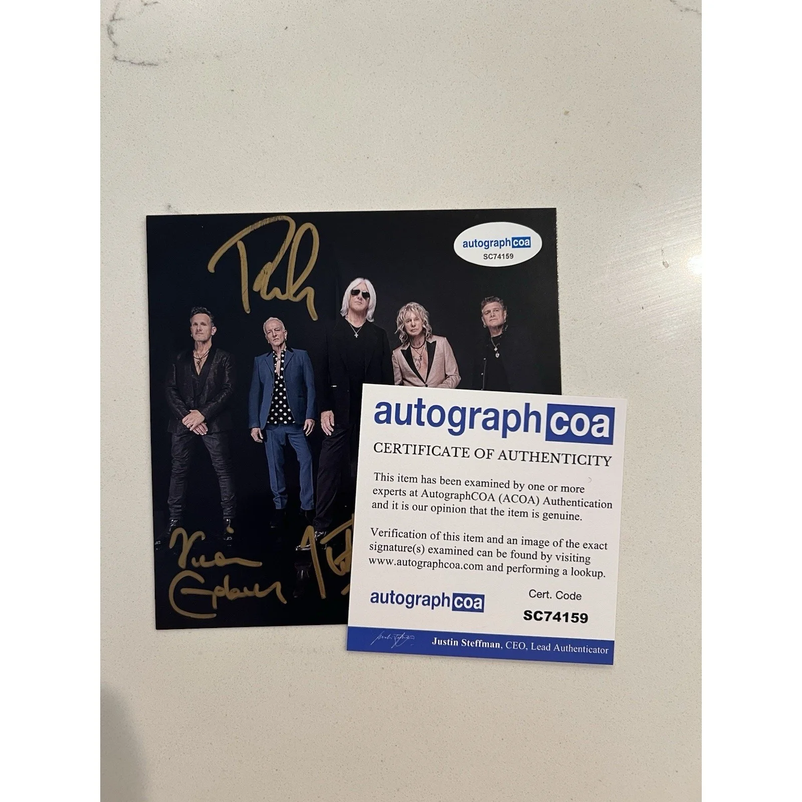Def Leppard SIGNED Drastic Symphonies CD Autographed ACOA Authenticated #13, image 5