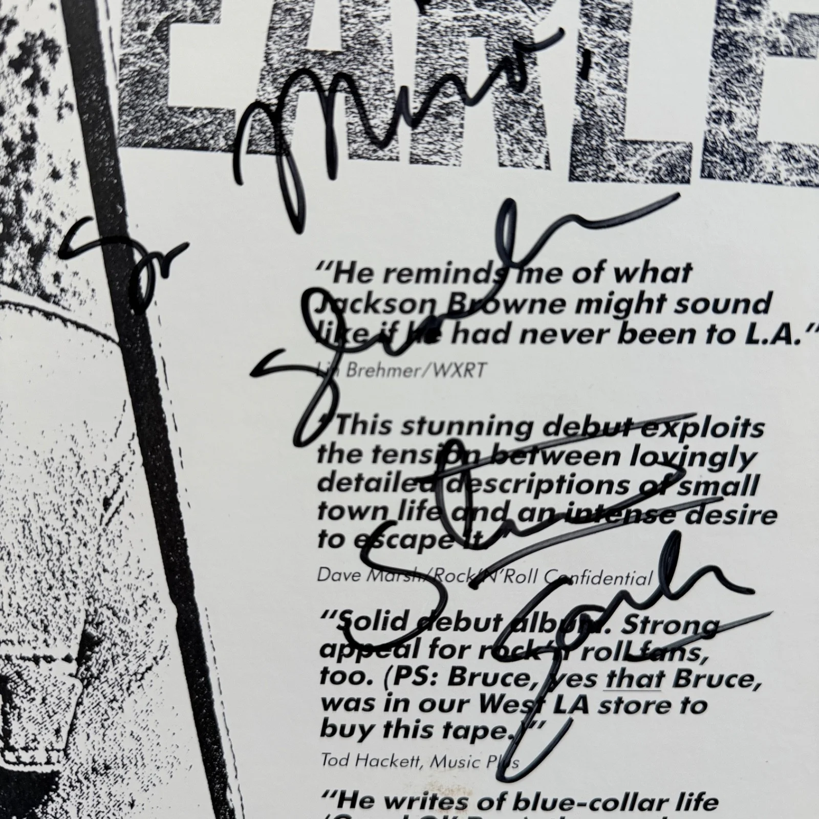 AUTOGRAPHED | Steve Earle "Someday" PROMOTIONAL vinyl picture sleeve | L33-17129, изображение 2