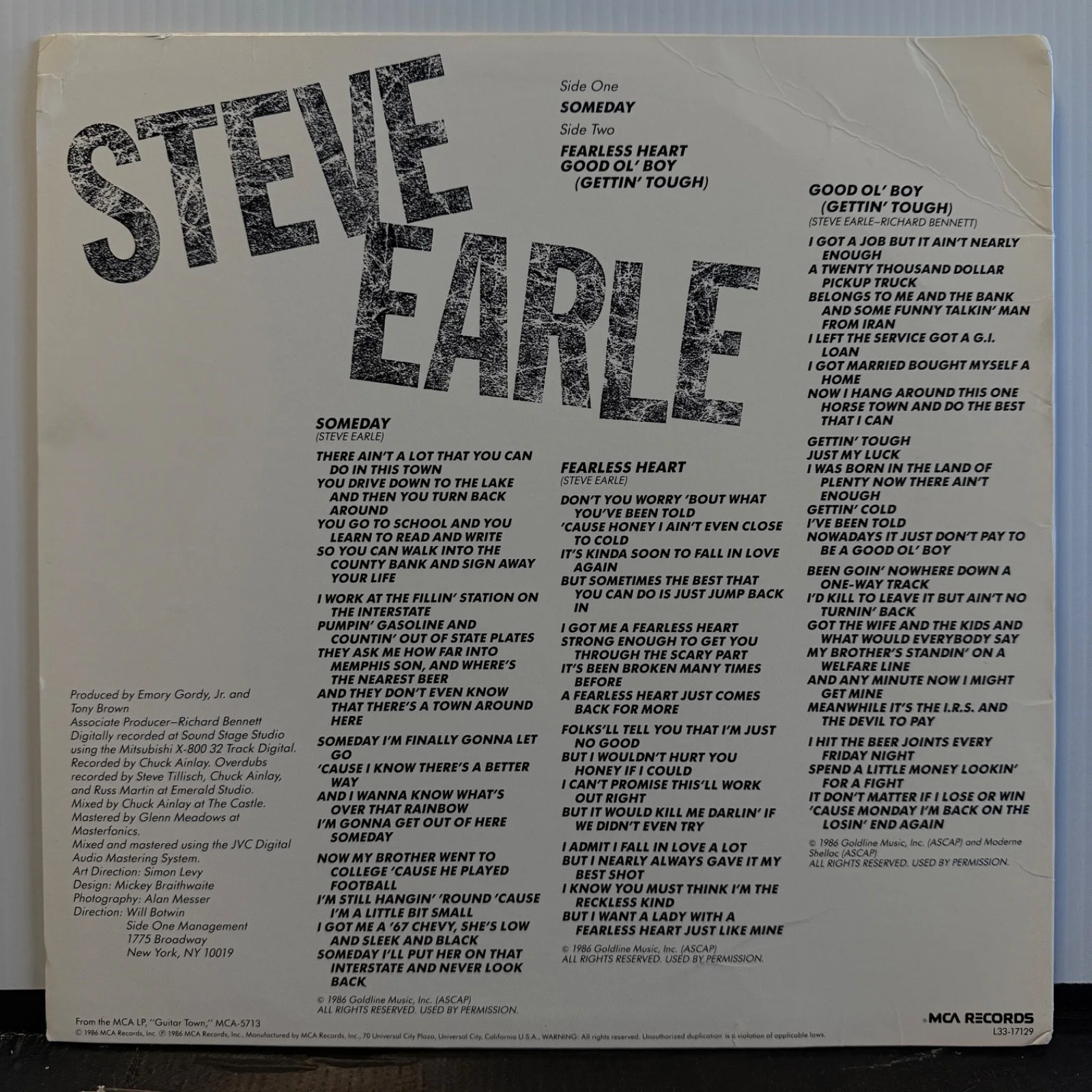 AUTOGRAPHED | Steve Earle "Someday" PROMOTIONAL vinyl picture sleeve | L33-17129, изображение 3