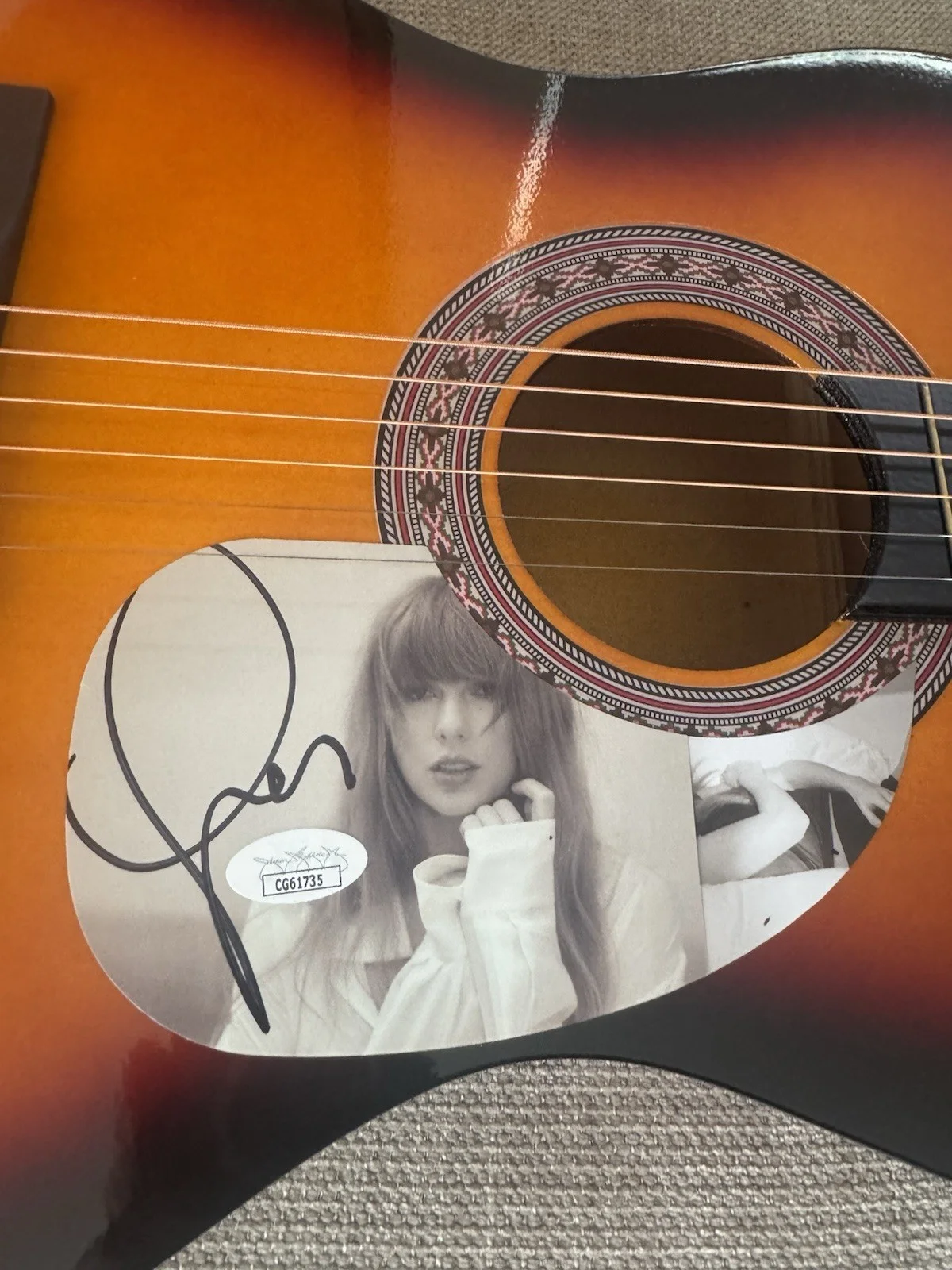 Taylor Swift Autographed Acoustic Guitar with JSA Authenticity Hologram, image 2