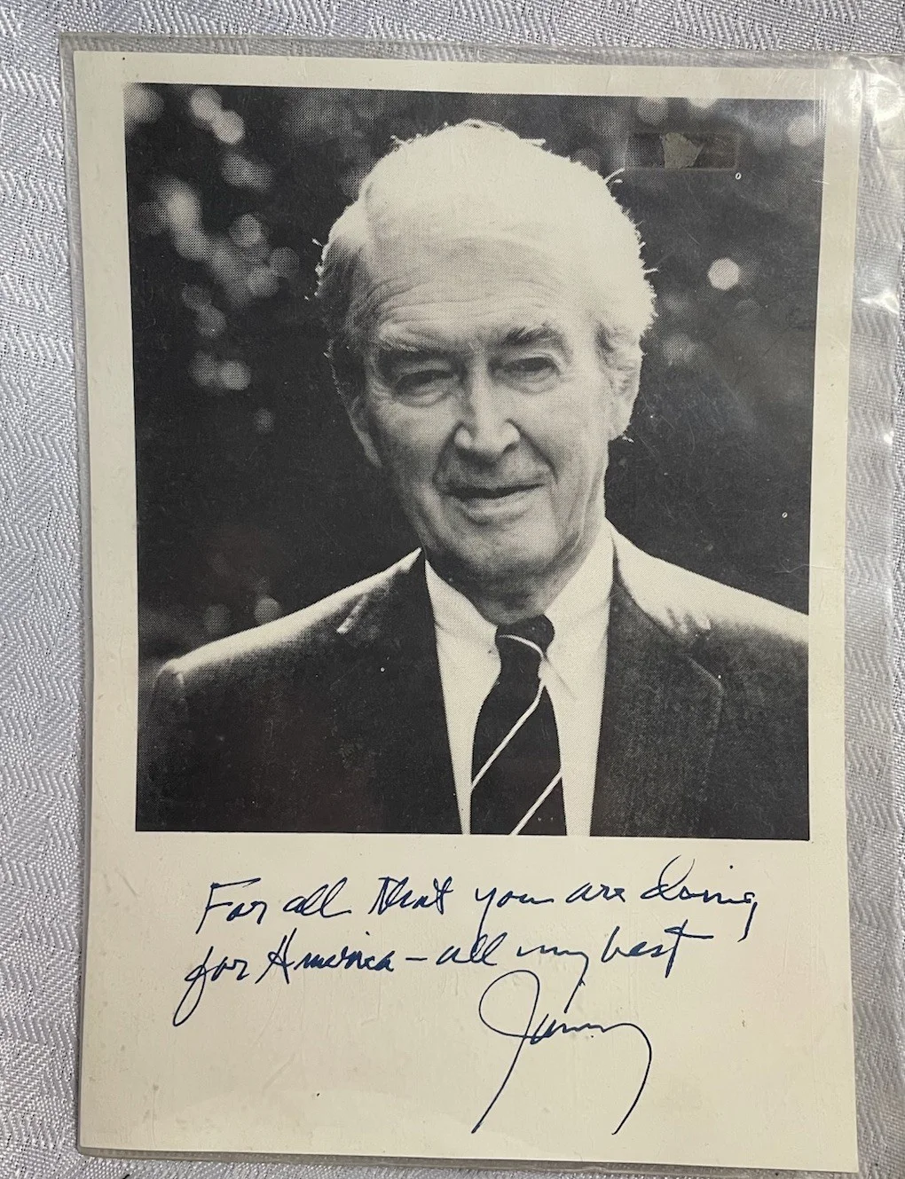 Jimmy Stewart — JIMMY STEWART Signed Autographed 5x7 Photo..MOVIE LEGEND (d.1997)