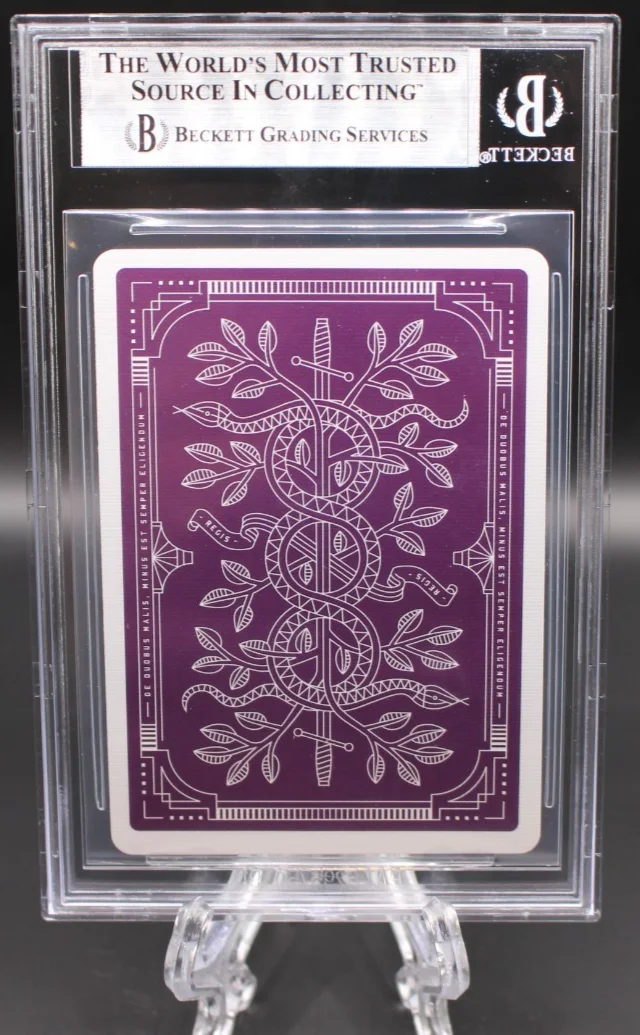 JESSE EISENBERG SIGNED NOW YOU SEE ME MAGIC PLAYING CARD BAS BGS BECKETT SLABBED, image 3