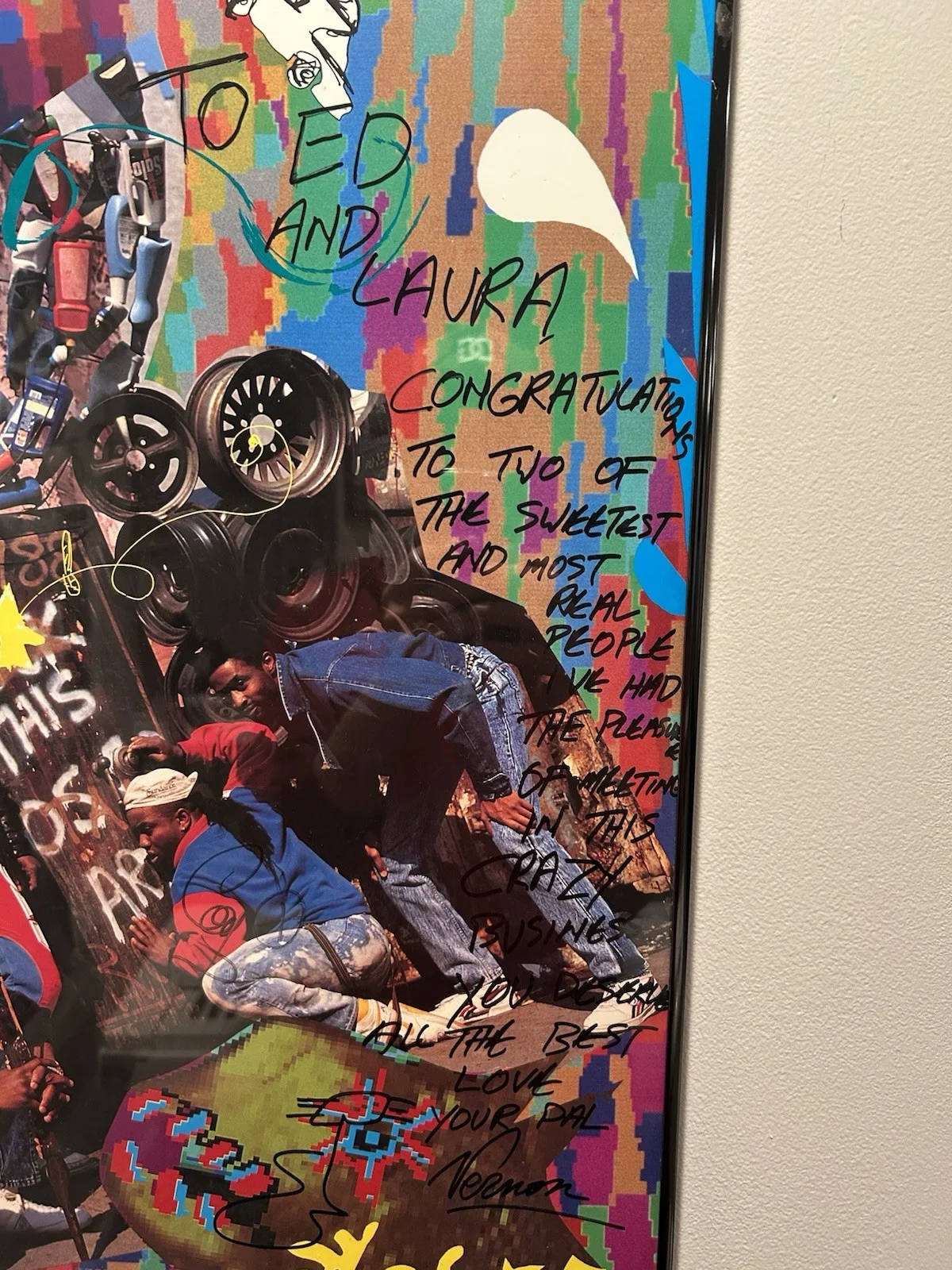 Vintage Living Colour Autographed Promotional Band Poster, изображение 5