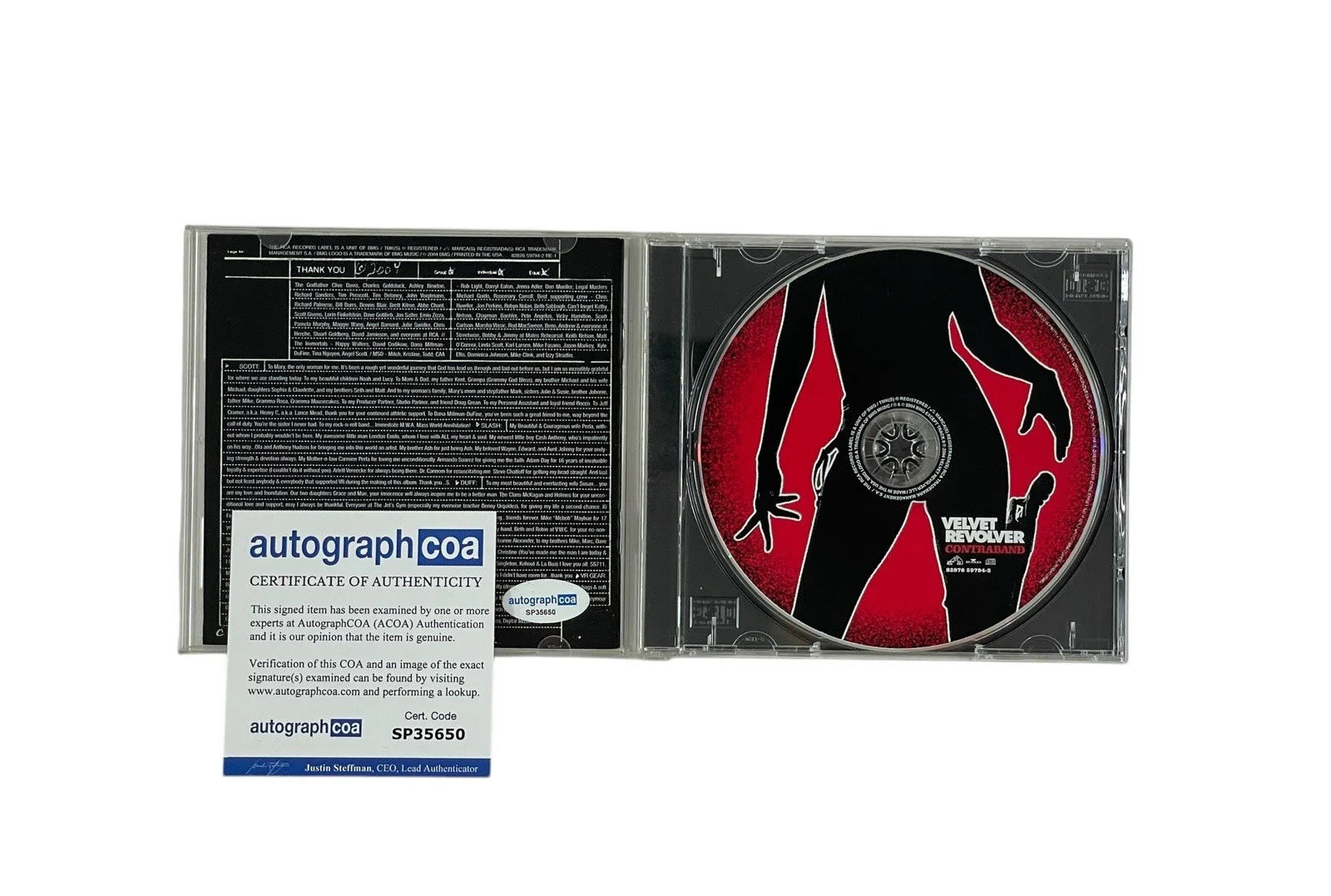 Velvet Revolver Signed Contraband CD Matt Sorum Guns N’ Roses The Cult ACOA COA, изображение 3