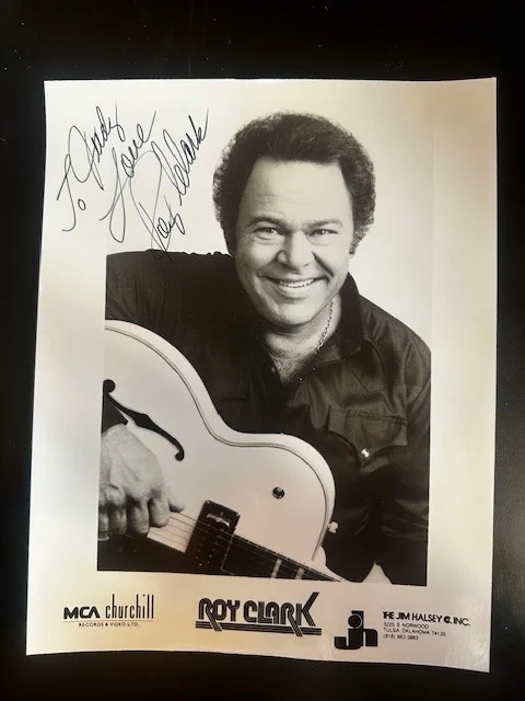 Perfect Condition Roy Clark Signed / Autographed B&W Promo Photo with COA, image 2