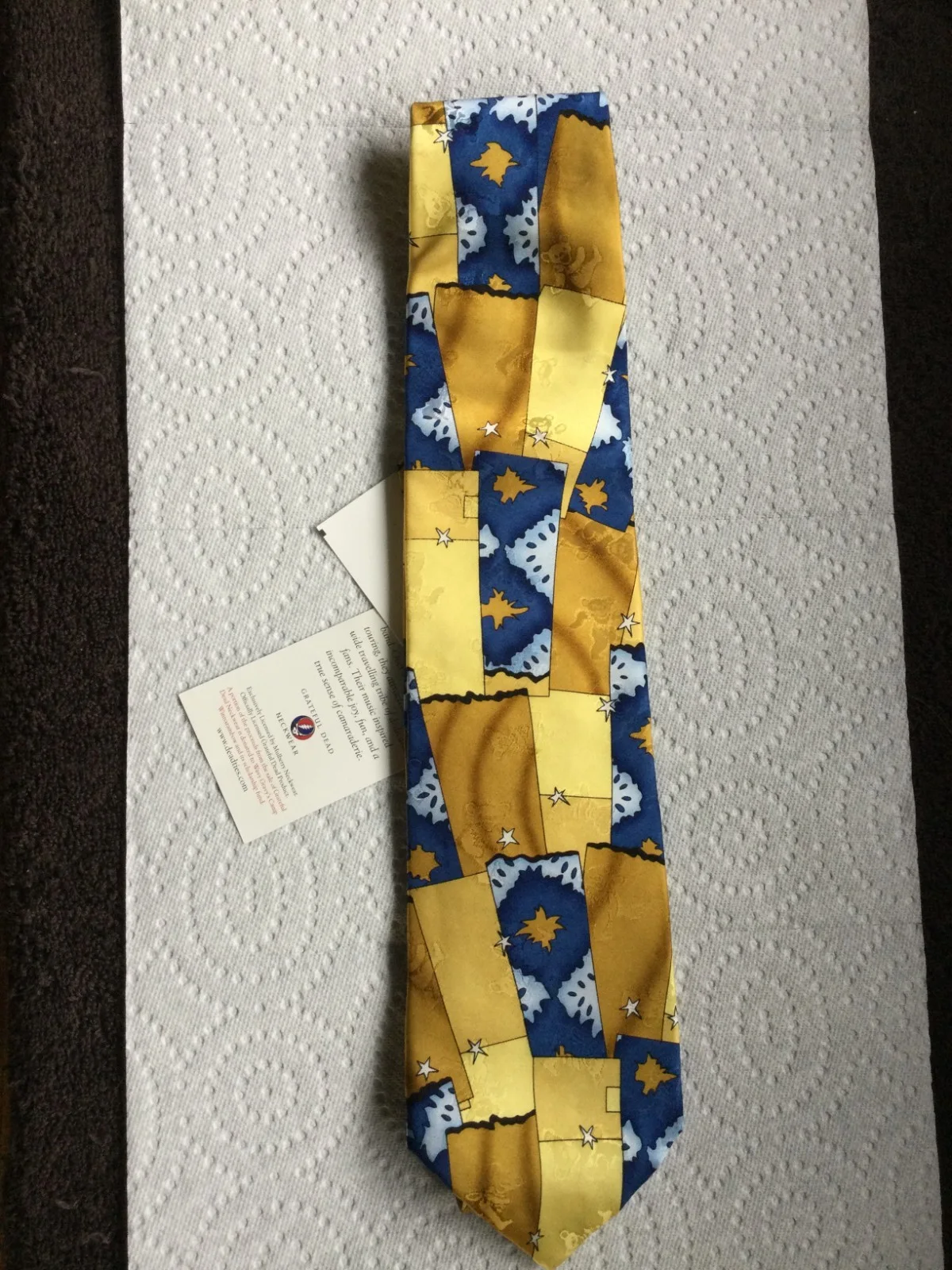 GRATEFUL DEAD MIRACLE TICKETS TIE SIGNED BY WAVY G NEW, image 4