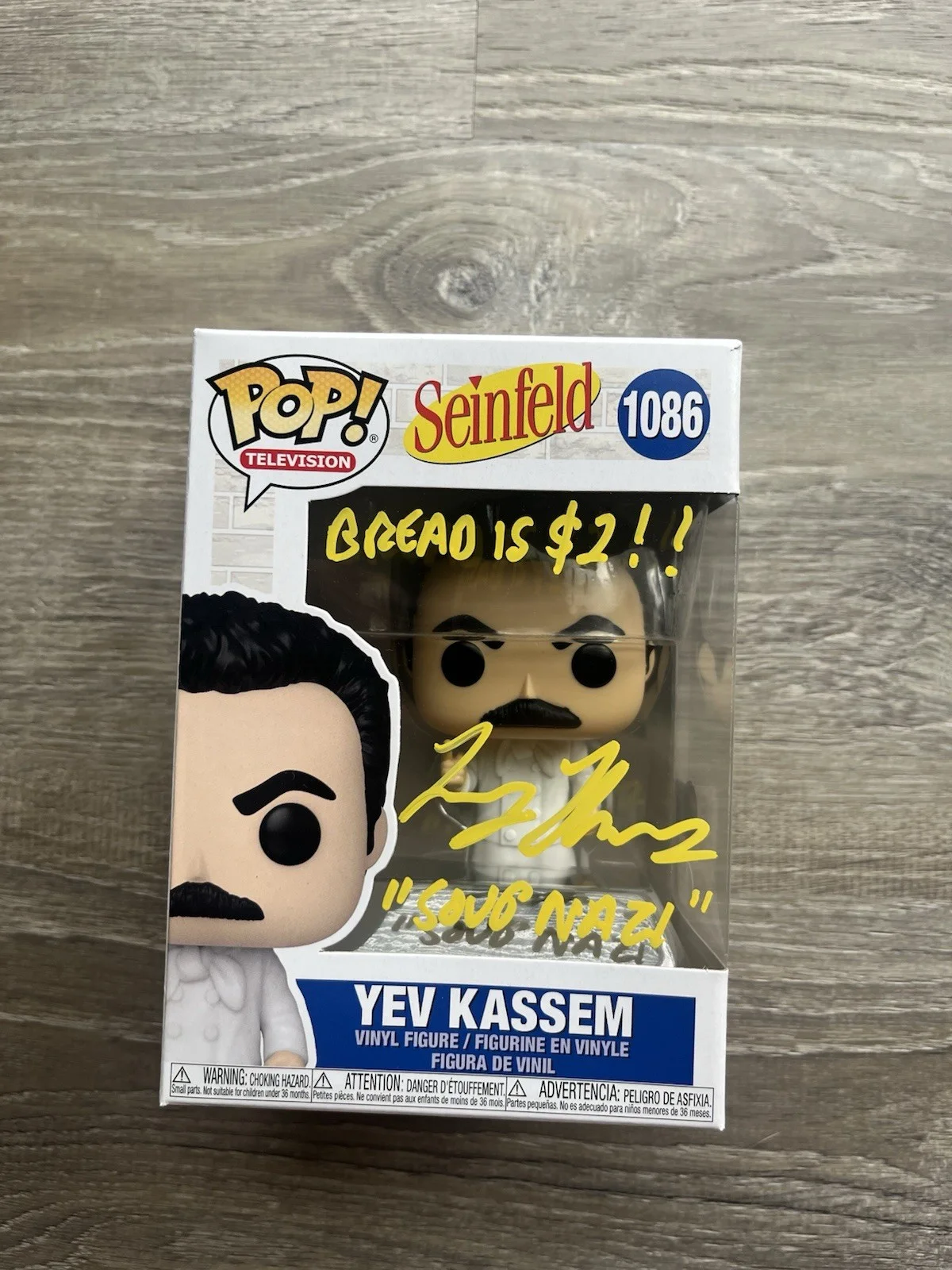 Larry Thomas — Larry Thomas Signed Yev Kassem Funko Pop Soup Nazi Beckett COA Seinfeld, image 2