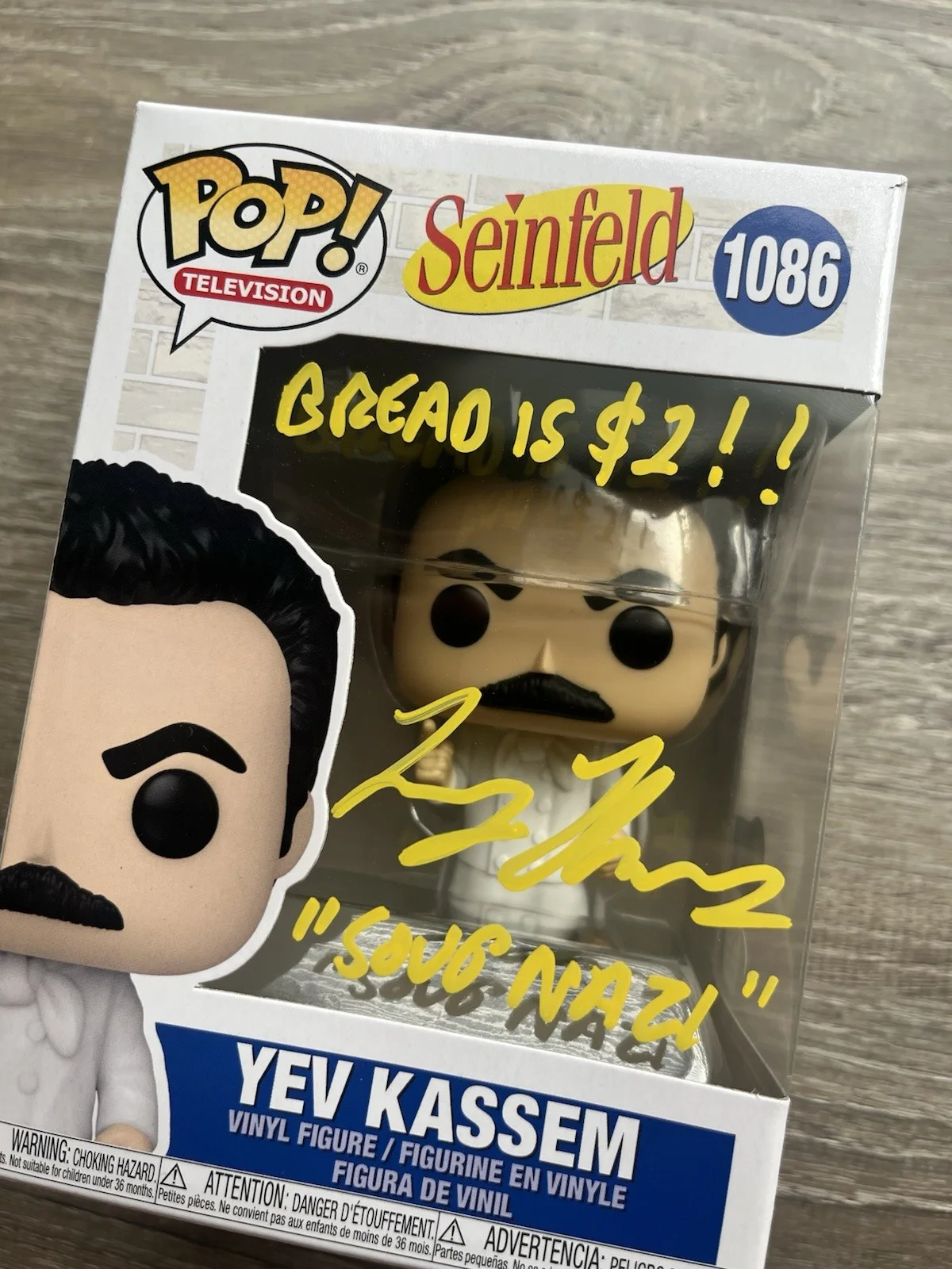 Larry Thomas — Larry Thomas Signed Yev Kassem Funko Pop Soup Nazi Beckett COA Seinfeld, image 3