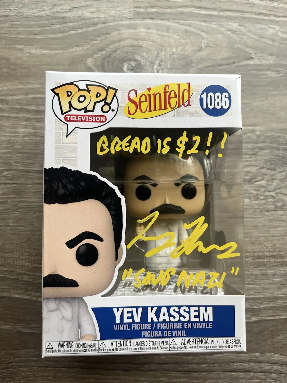 Larry Thomas — Larry Thomas Signed Yev Kassem Funko Pop Soup Nazi Beckett COA Seinfeld, image 4