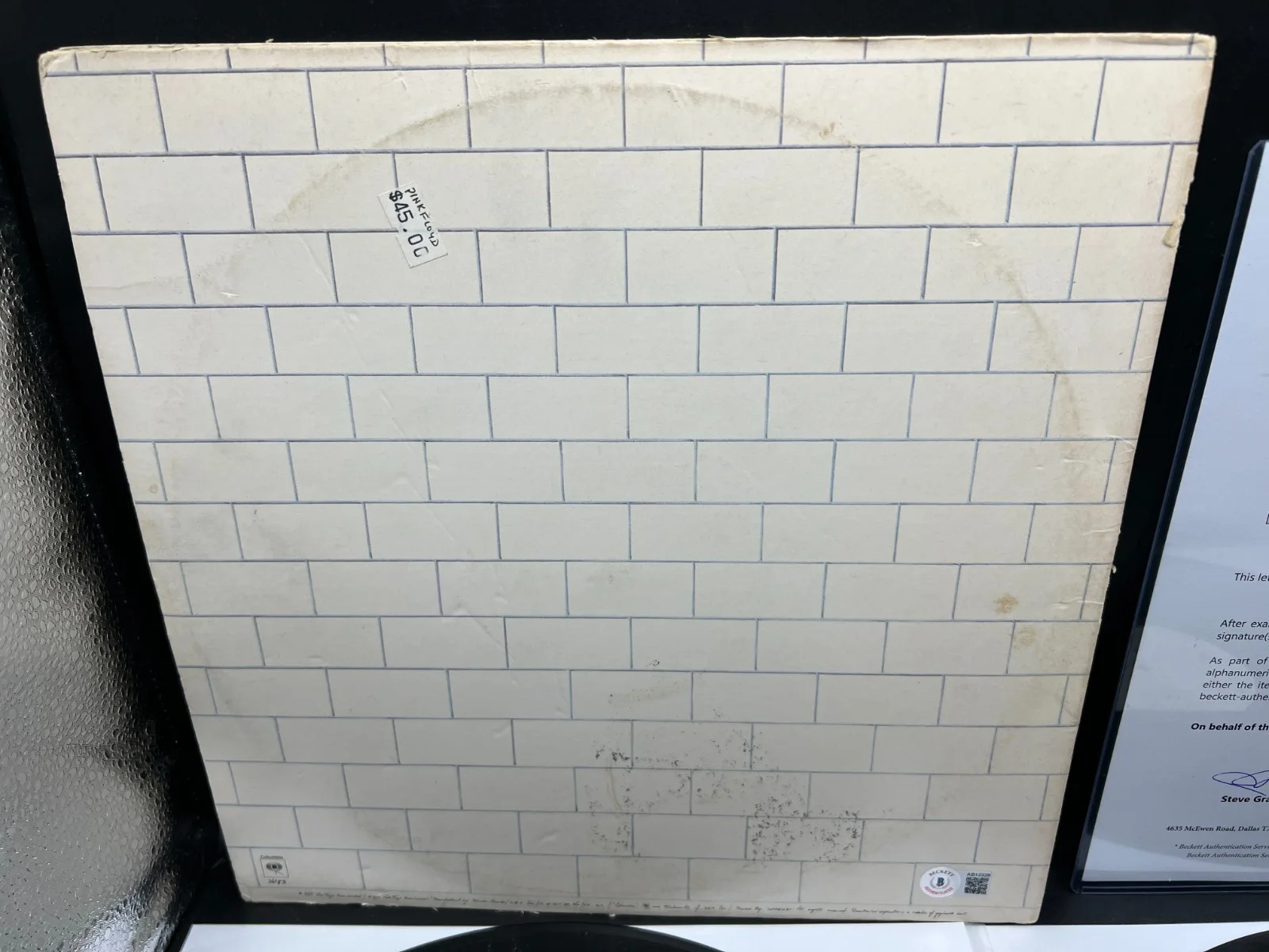 Roger Waters Pink Floyd Signed The Wall Vinyl Album 2LP Beckett LOA, image 5