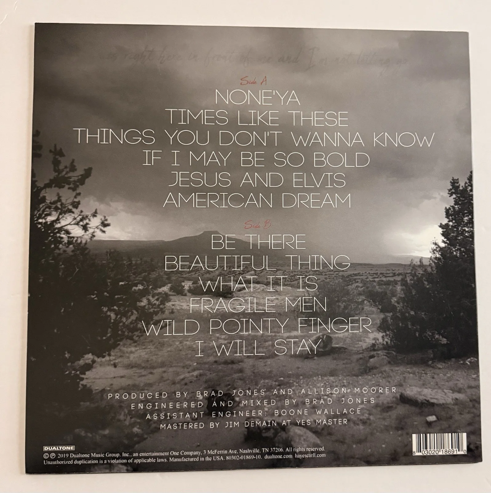 HAYES CARLL What It Is (2019) 180g Vinyl LP Album Signed FREE SHIPPING!, изображение 2