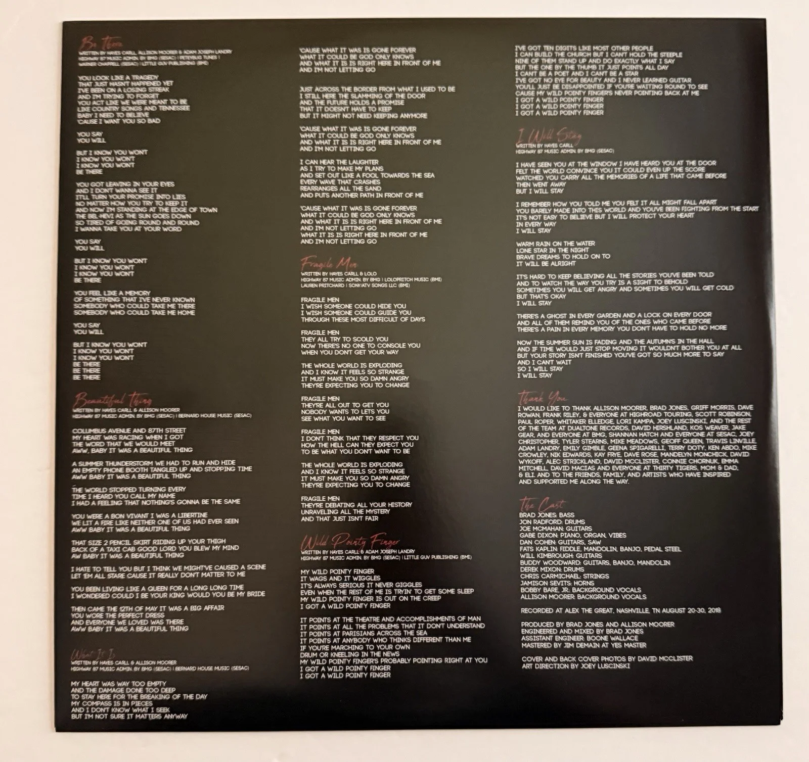 HAYES CARLL What It Is (2019) 180g Vinyl LP Album Signed FREE SHIPPING!, изображение 3