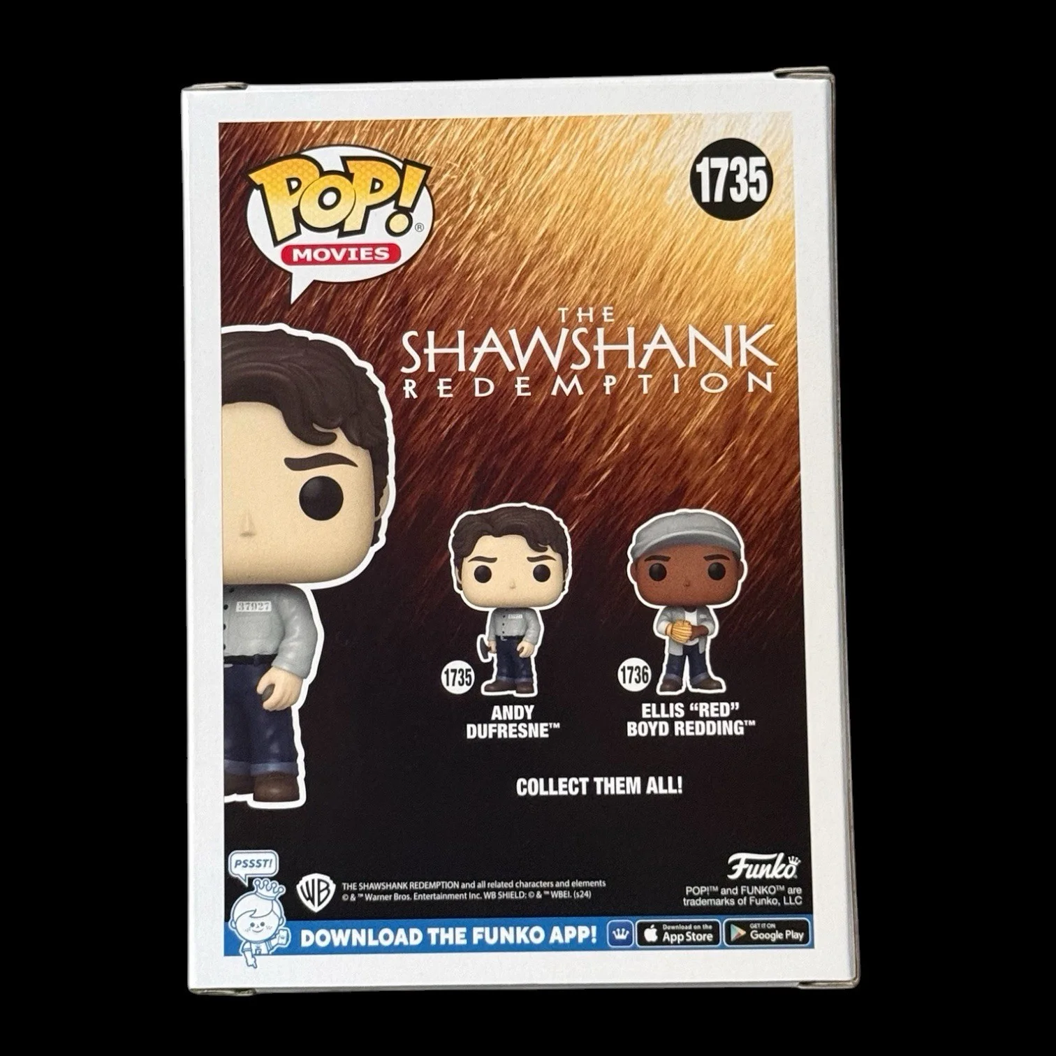 Tim Robbins Signed Andy Dufresne Funko Pop #1735 PSA/DNA COA Autograph Rare, изображение 3