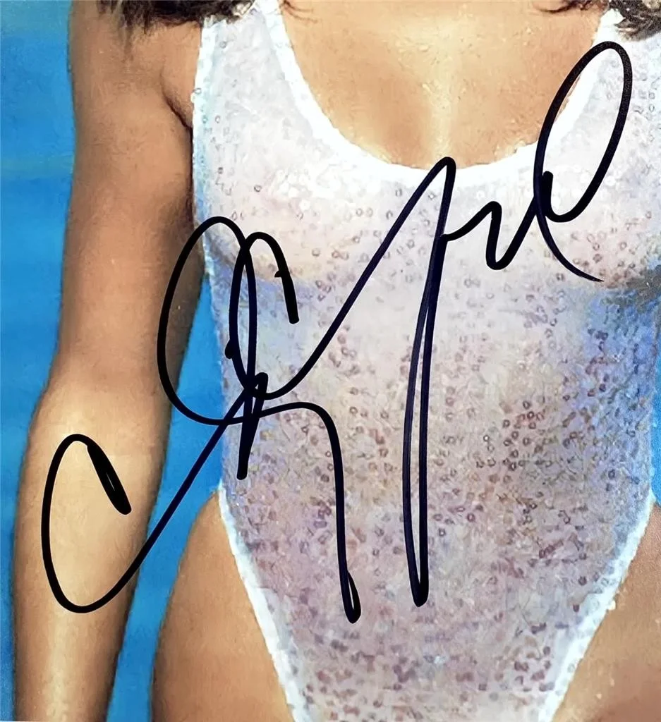 Cindy Crawford signed 11x14 Photo actress model autograph ~ BAS Beckett, image 2