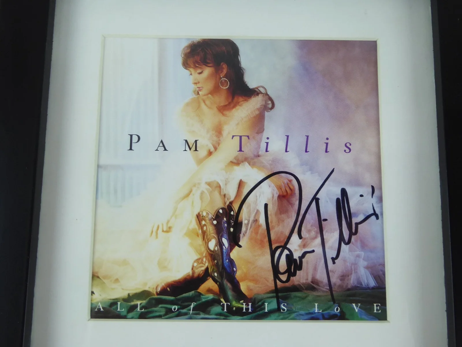 Pam Tillis Signed Autographed All Of This Love Framed Display Matted CD W/Cover, image 2