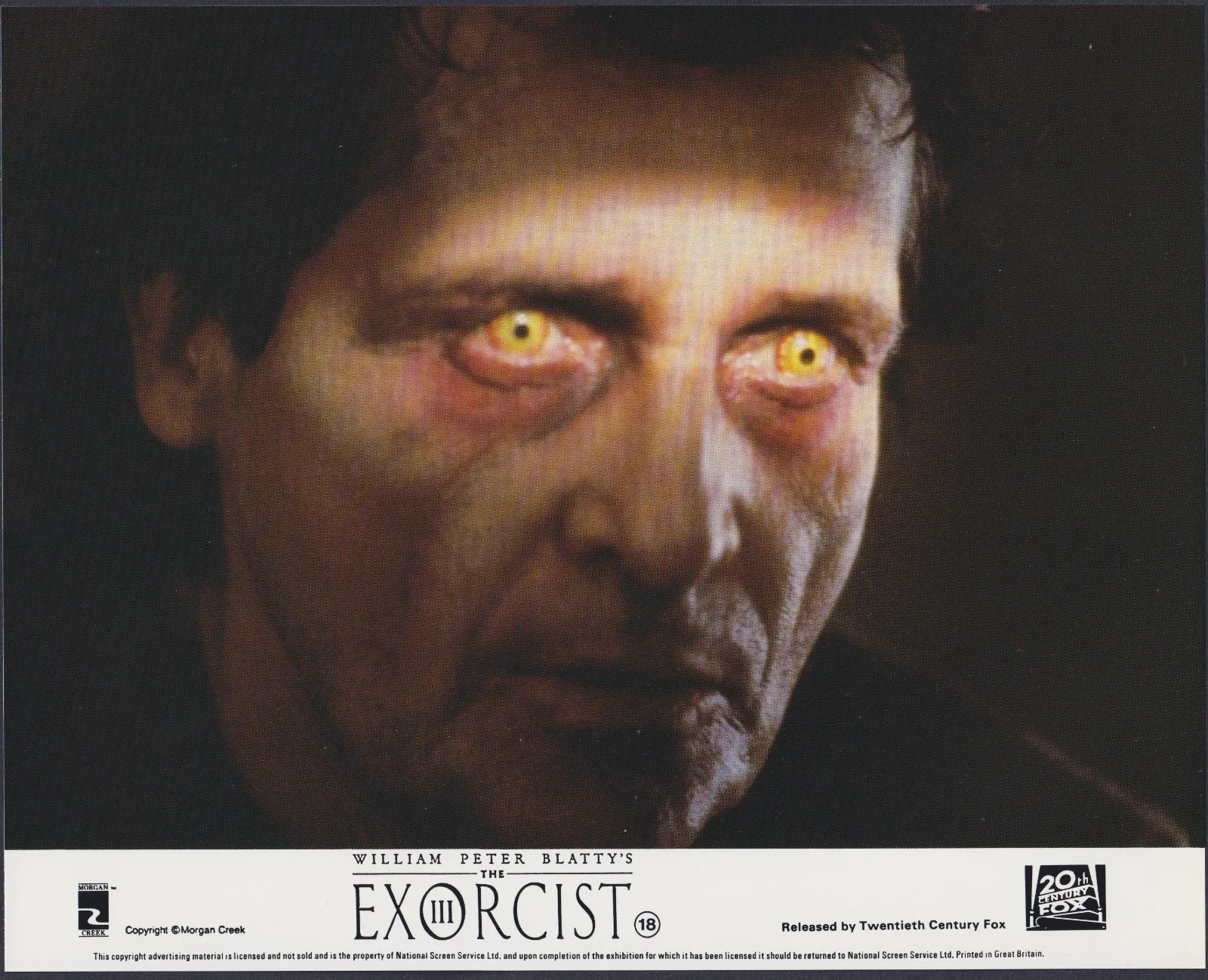 The Exorcist III 7x Original UK FOH Lobby Cards George C. Scott 1990, изображение 2