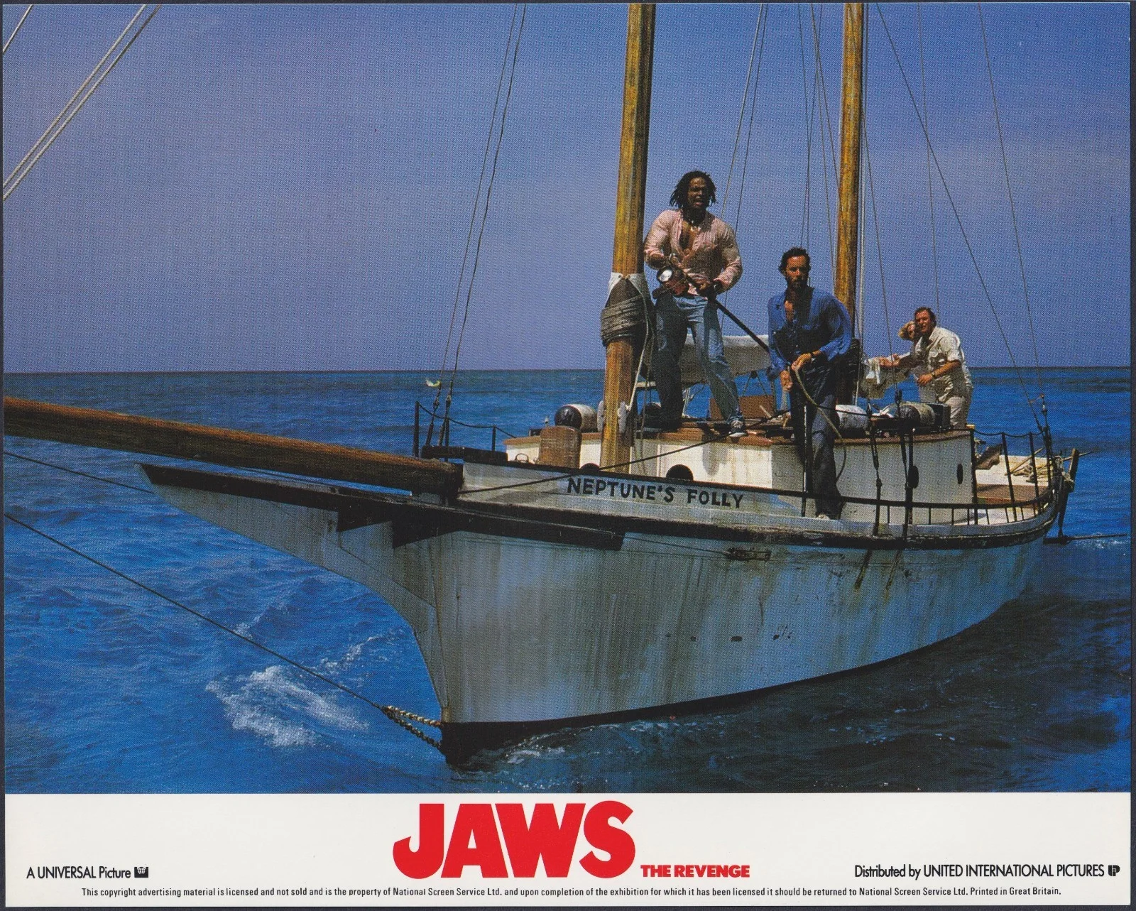 Jaws: The Revenge 8x Original UK FOH Lobby Cards Michael Caine 1987, изображение 4
