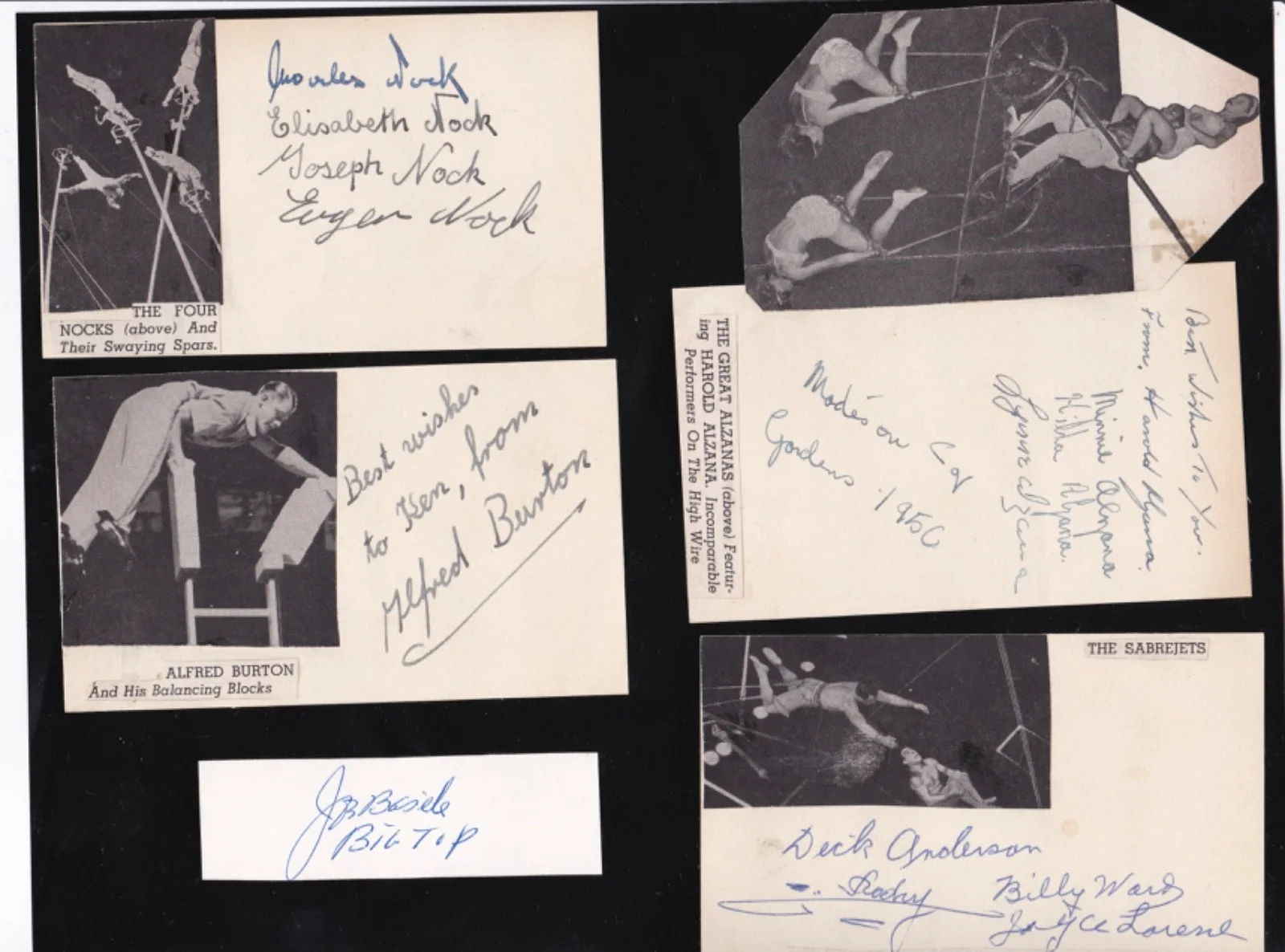 Circus Performers — Vintage Circus Performer Autograph Group of 17 (1950s), изображение 3