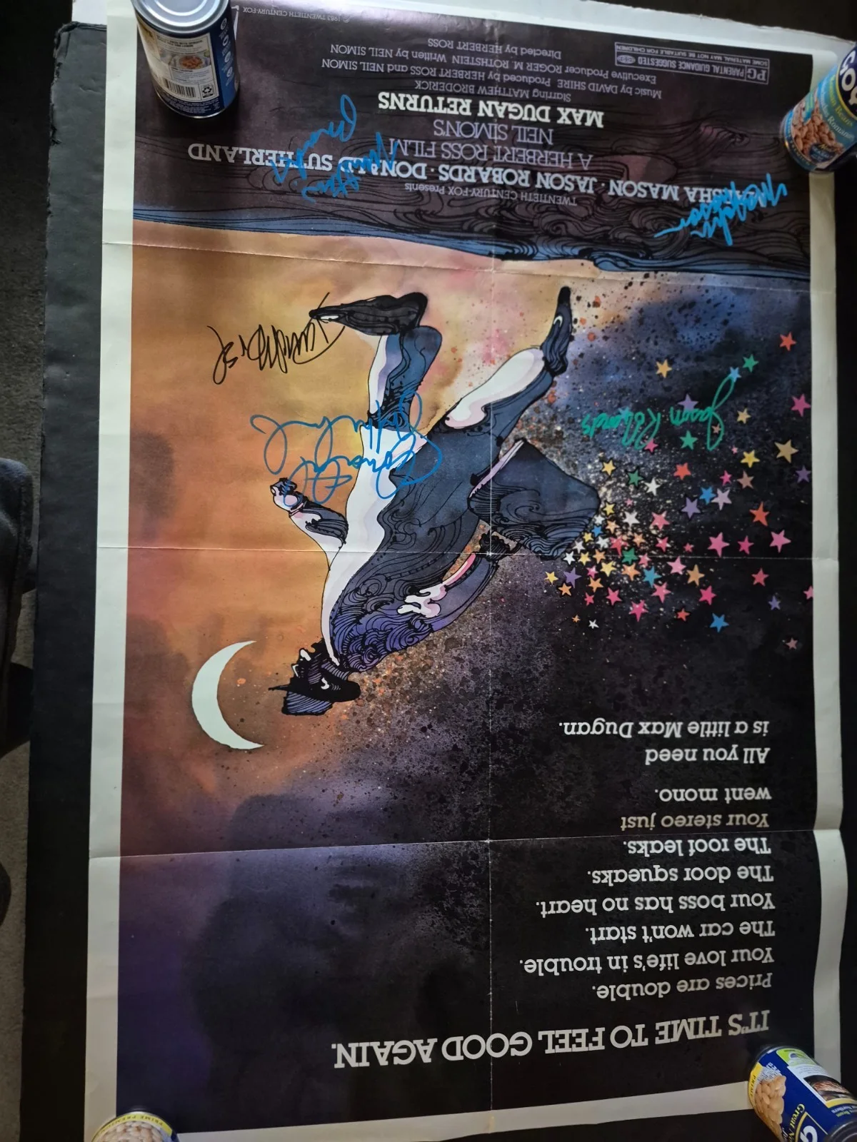 EKIM=INVENTORY — MAX DUGAN RETURNS-CAST SIGNED MOVIE POSTER- ekim, image 2