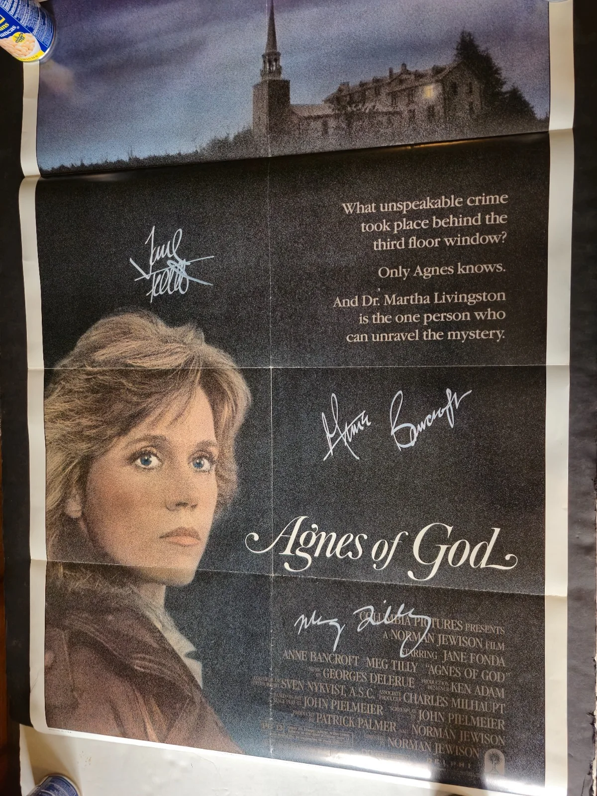 EKIM=INVENTORY — AGNES of GOD---CAST SIGNED MOVIE POSTER-w/COA ekim
